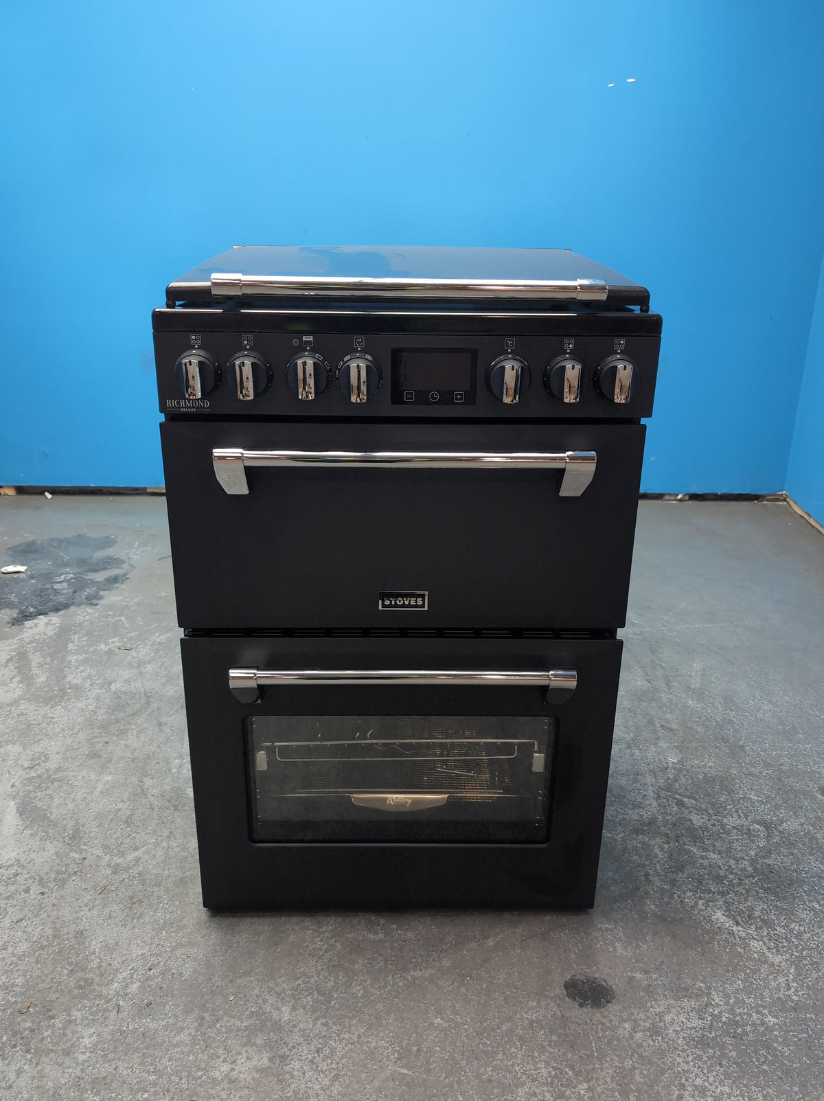 #GRC-164-430 - Stoves Richmond Deluxe 60cm Induction Double Oven Cooker – 103L Capacity, AirFry & SteamCleanse, Anthracite