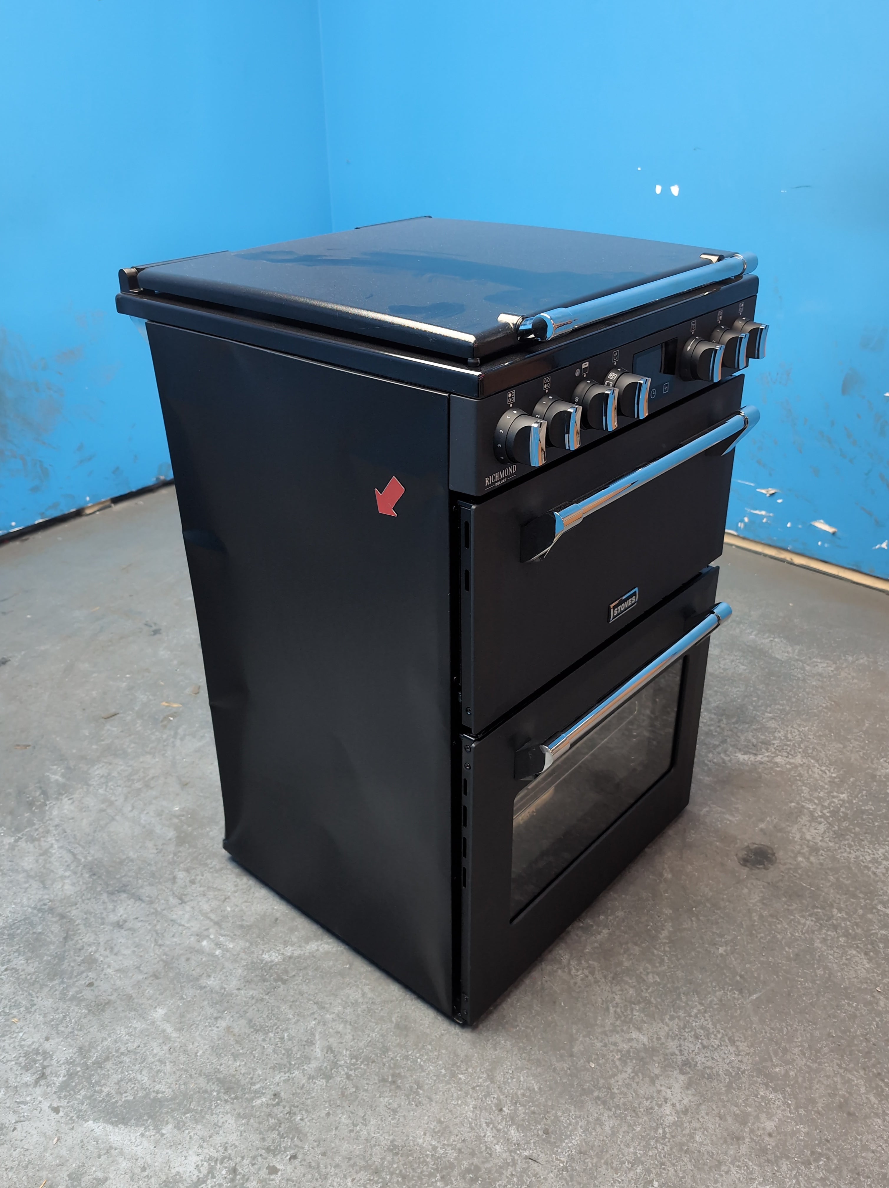 #GRC-164-430 - Stoves Richmond Deluxe 60cm Induction Double Oven Cooker – 103L Capacity, AirFry & SteamCleanse, Anthracite