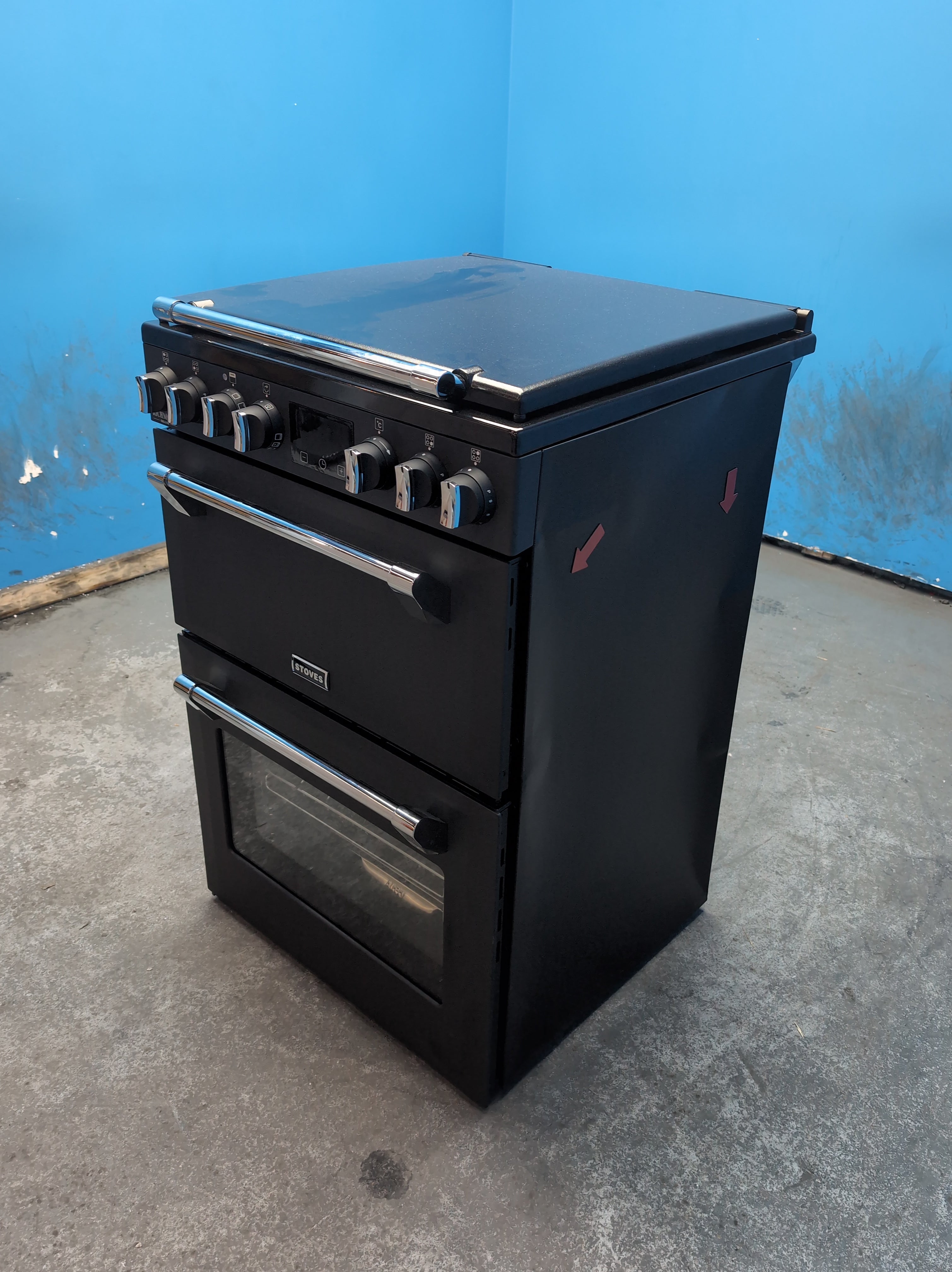 #GRC-164-430 - Stoves Richmond Deluxe 60cm Induction Double Oven Cooker – 103L Capacity, AirFry & SteamCleanse, Anthracite