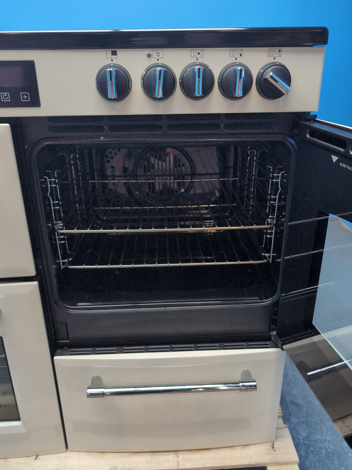 #GRC-164-458 - Belling Farmhouse 100Ei 100cm Electric Range Cooker – 5 Zone Induction Hob, AirFry, Cream