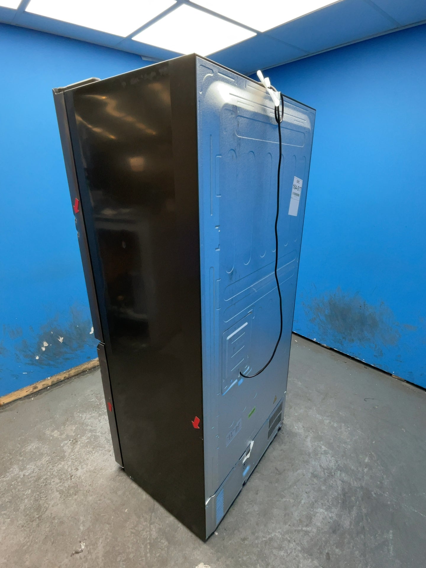 #GRC-164-517 - Hoover French 4 Door Fridge Freezer – 463L, Silver, Total No Frost