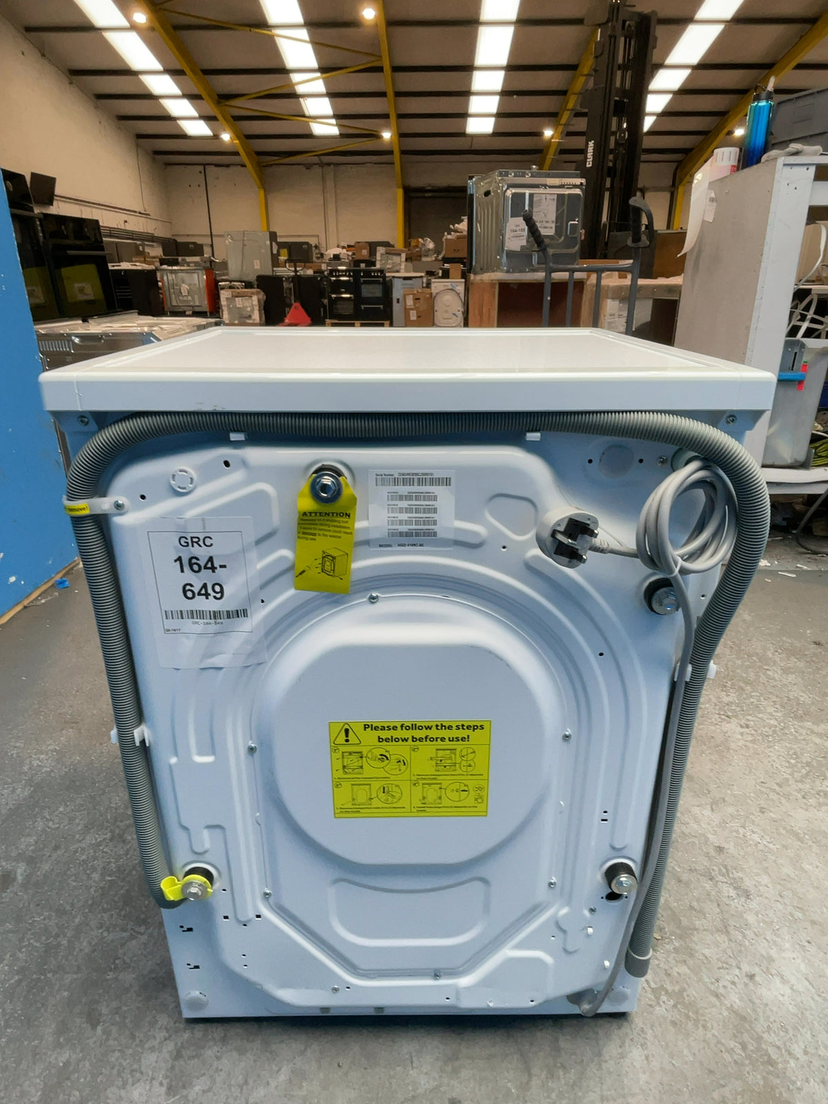 #GRC-164-649 - Hoover 10kg 1400rpm Washing Machine – Digital Inverter Motor, White