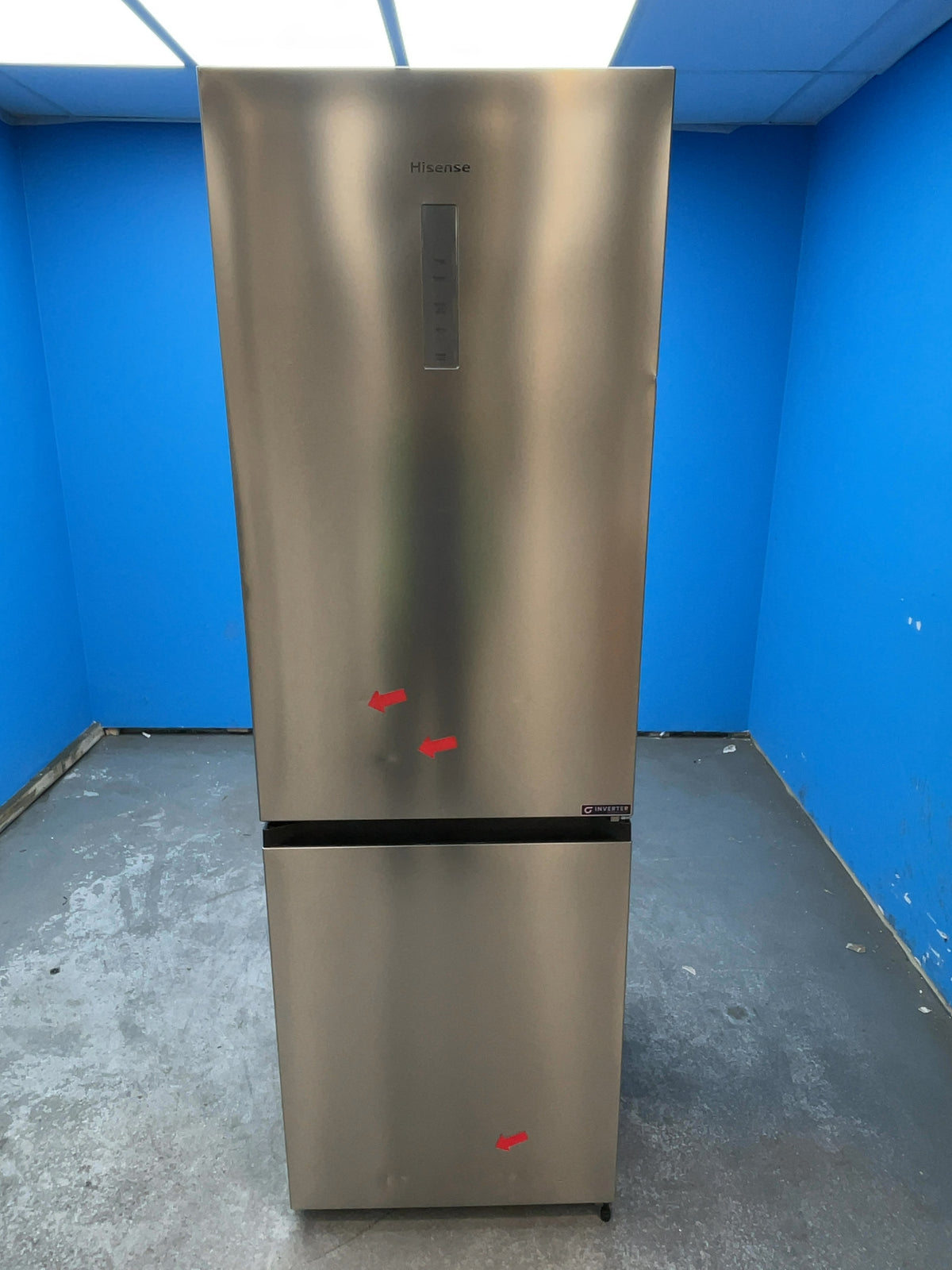 #GRC-164-662 - Hisense RB3K330SAIE 330L Freestanding Fridge Freezer – Total No Frost, Inverter Motor, Silver