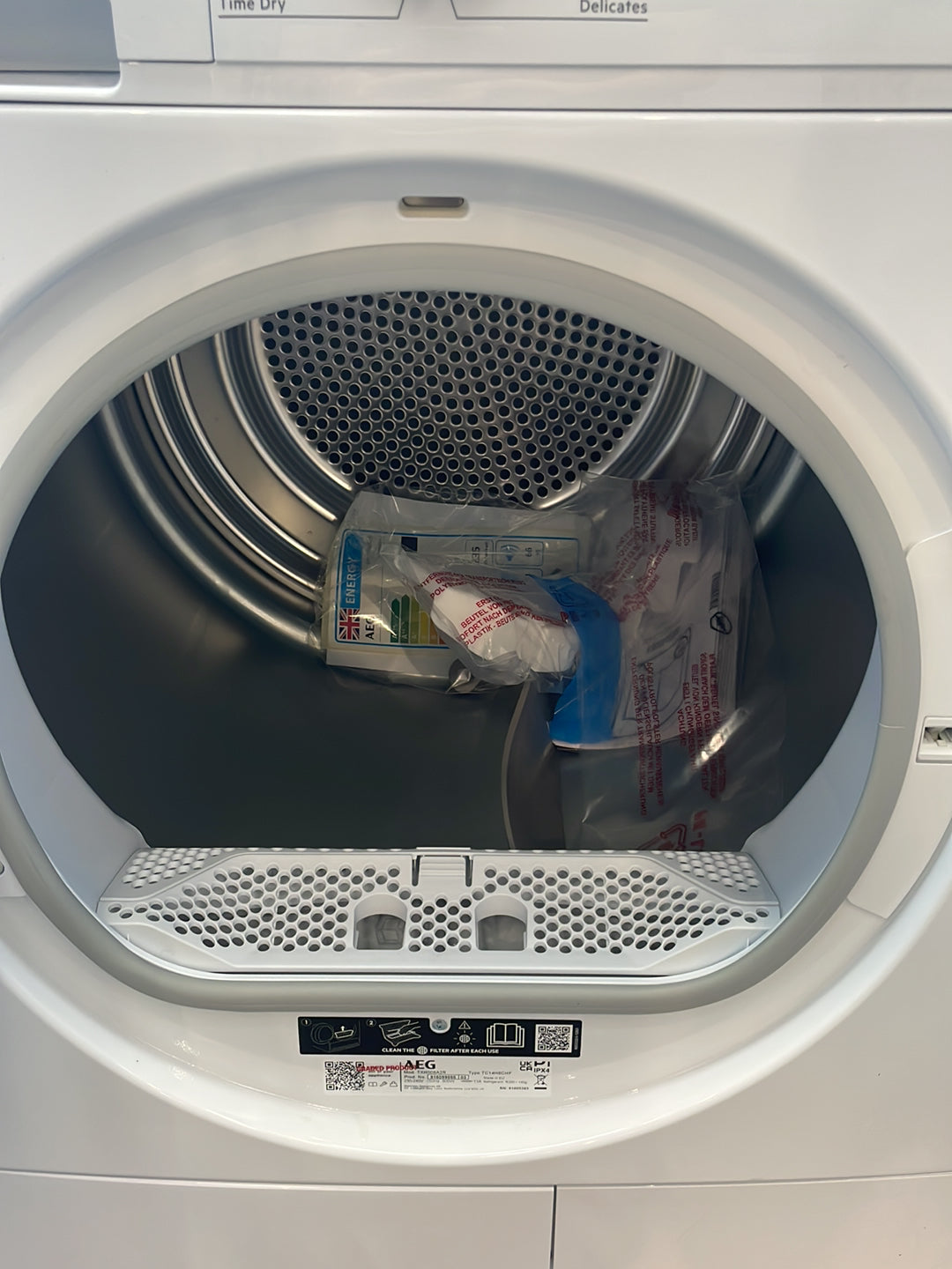 #GRC-164-751 - AEG 5000 Series 8kg Heat Pump Tumble Dryer – AutoSense Technology, EasyClean Filter, White