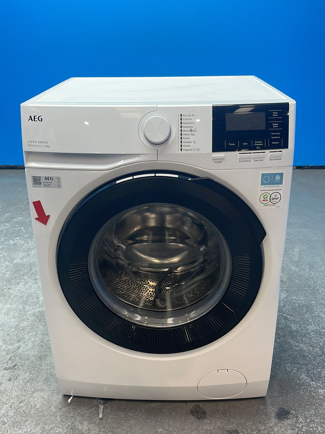 #GRC-164-768 - AEG 8kg 1400rpm Washing Machine – ProSense, Hygiene Programme, White