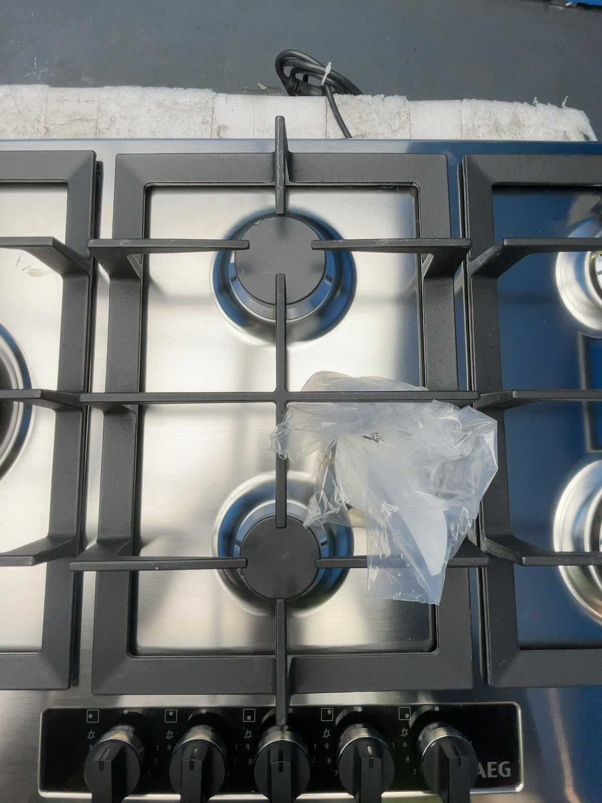 #GRC-164-787 - AEG 8000 Series 90cm Gas Hob – StepPower Control, 5 Burners, Cast Iron Supports
