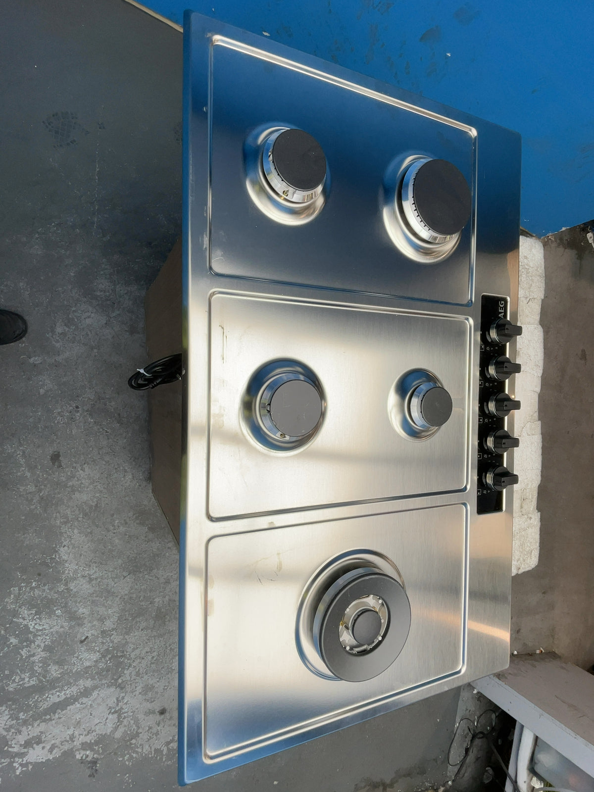 #GRC-164-787 - AEG 8000 Series 90cm Gas Hob – StepPower Control, 5 Burners, Cast Iron Supports