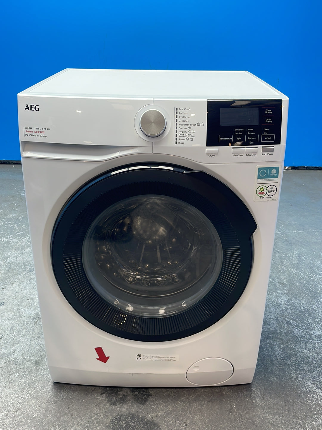 #GRC-164-790 - AEG 7000 Series Washer Dryer – 8kg Wash, 5kg Dry, 1400rpm, WiFi Connected, White