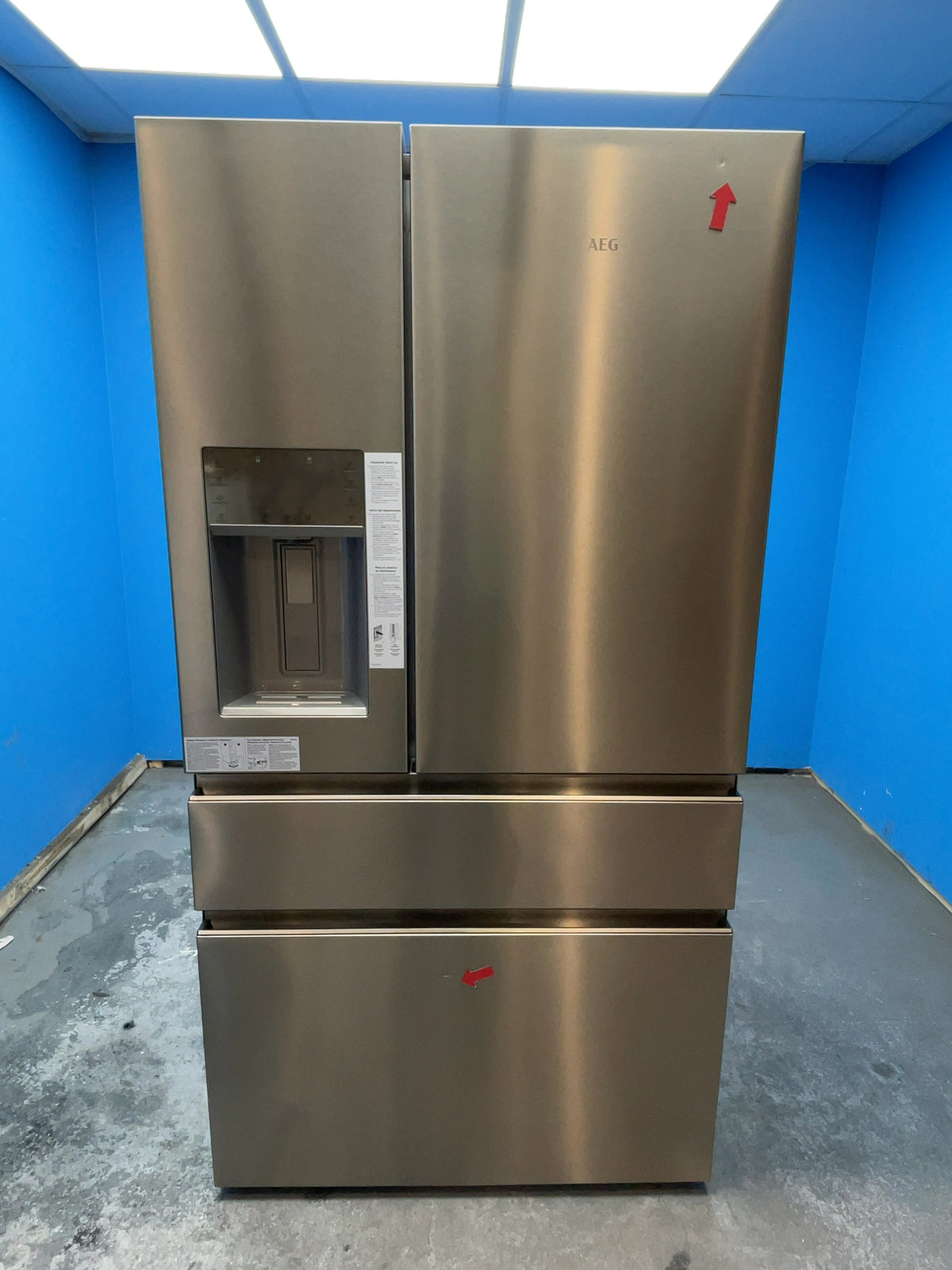 #GRC-164-796 - AEG 9000 Series 91.3cm French Door Fridge Freezer – 617L, Stainless Steel
