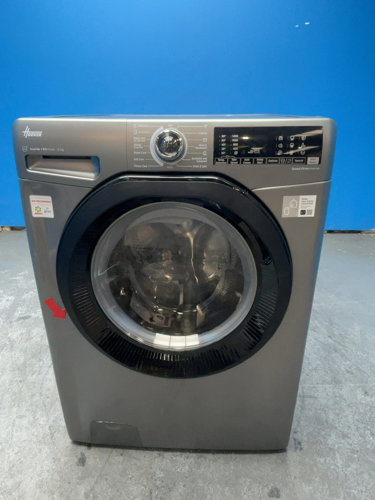 #GRC-164-844 - Hoover H-WASH 350 12kg 1400rpm Washing Machine – KG Mode Plus, Graphite