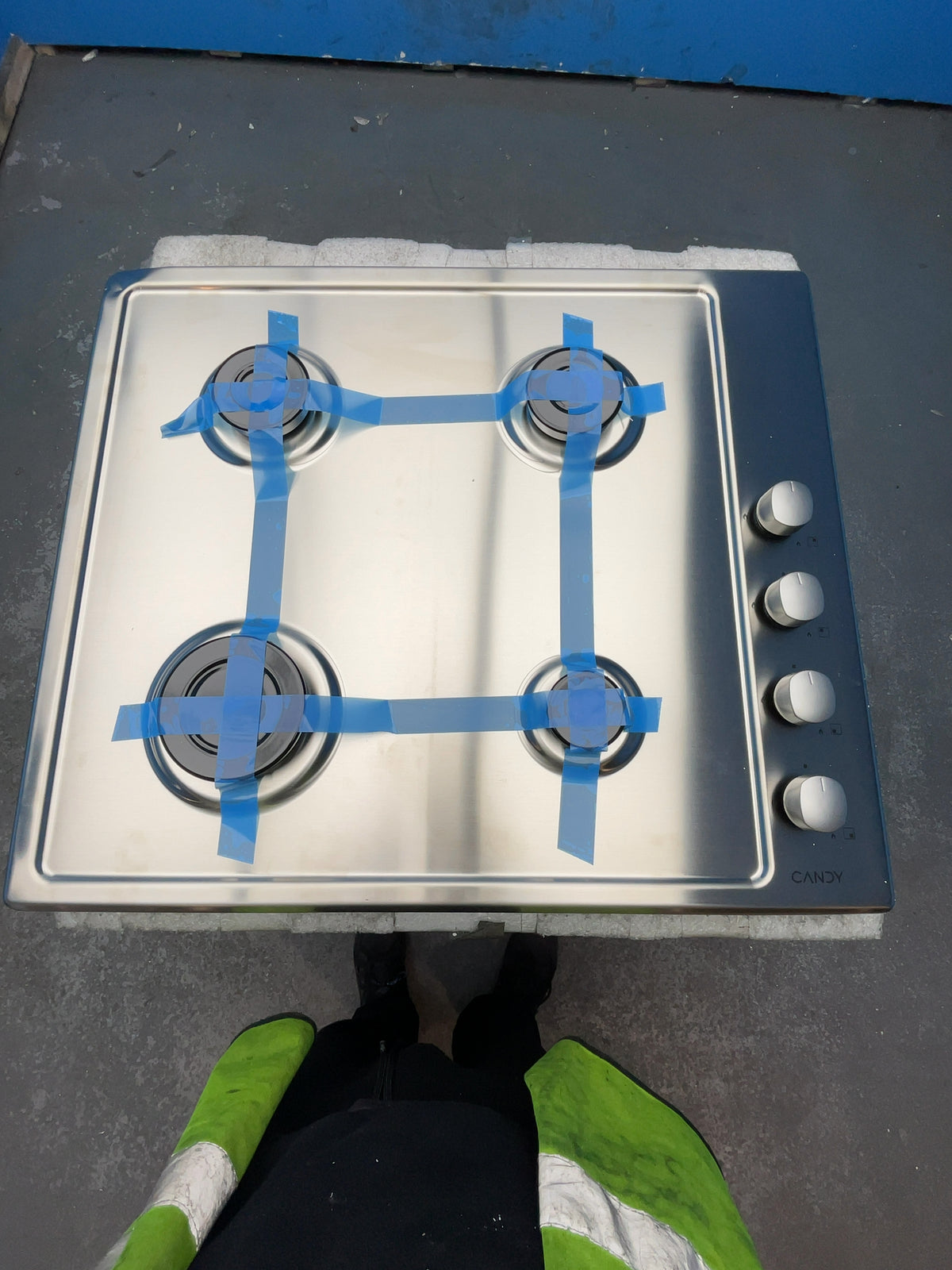 #GRC-165-007 - Candy 60cm Gas Hob – 4 Burners, Stainless Steel