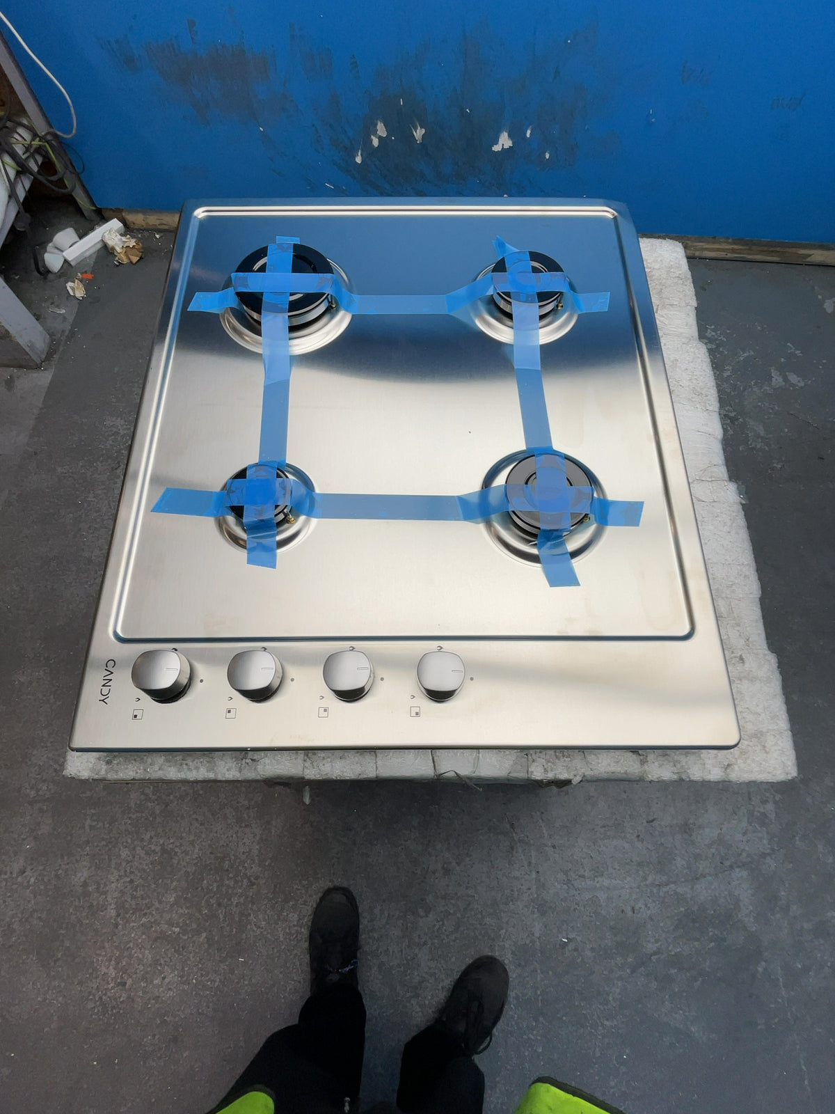 #GRC-165-007 - Candy 60cm Gas Hob – 4 Burners, Stainless Steel