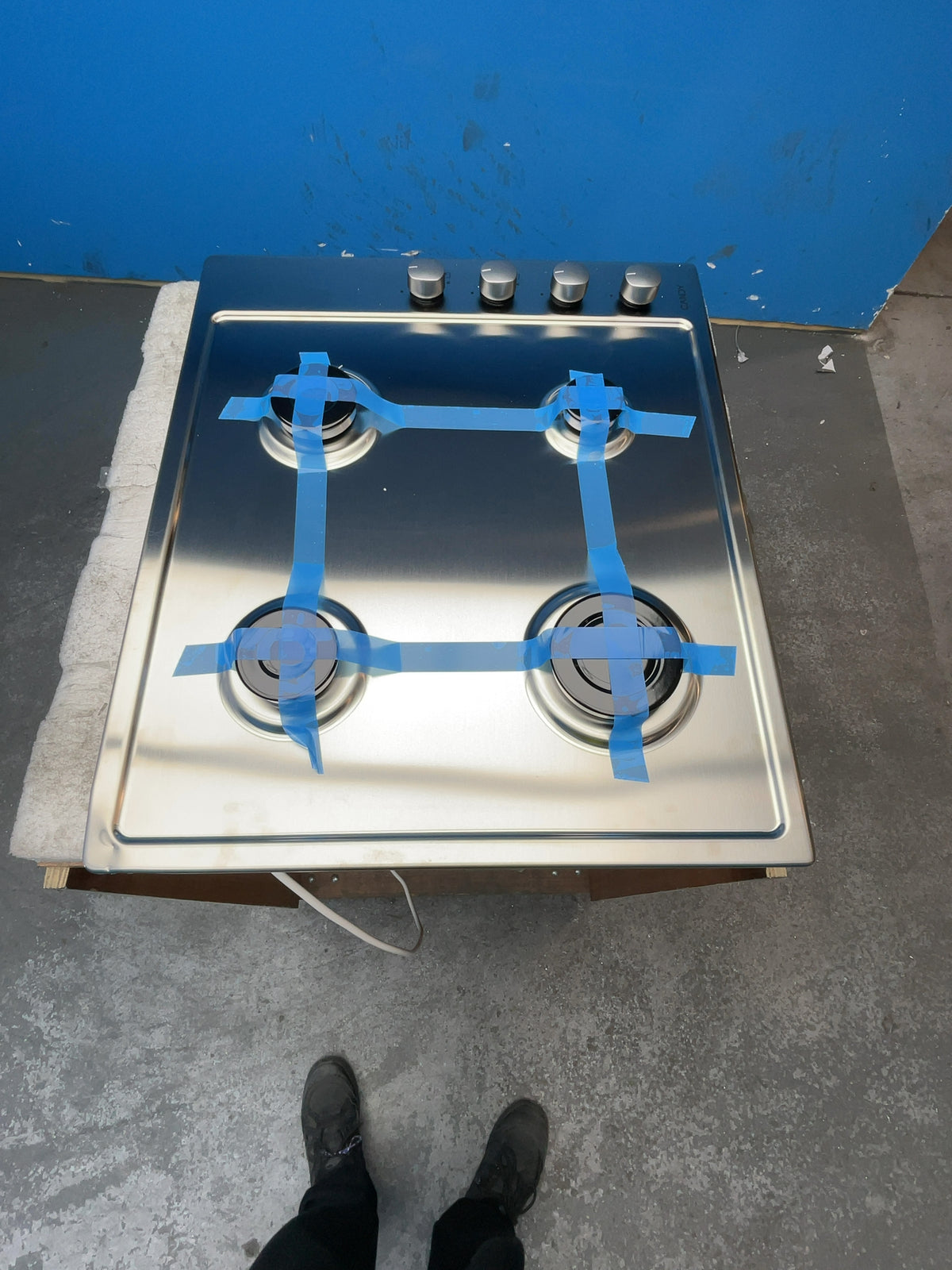 #GRC-165-007 - Candy 60cm Gas Hob – 4 Burners, Stainless Steel