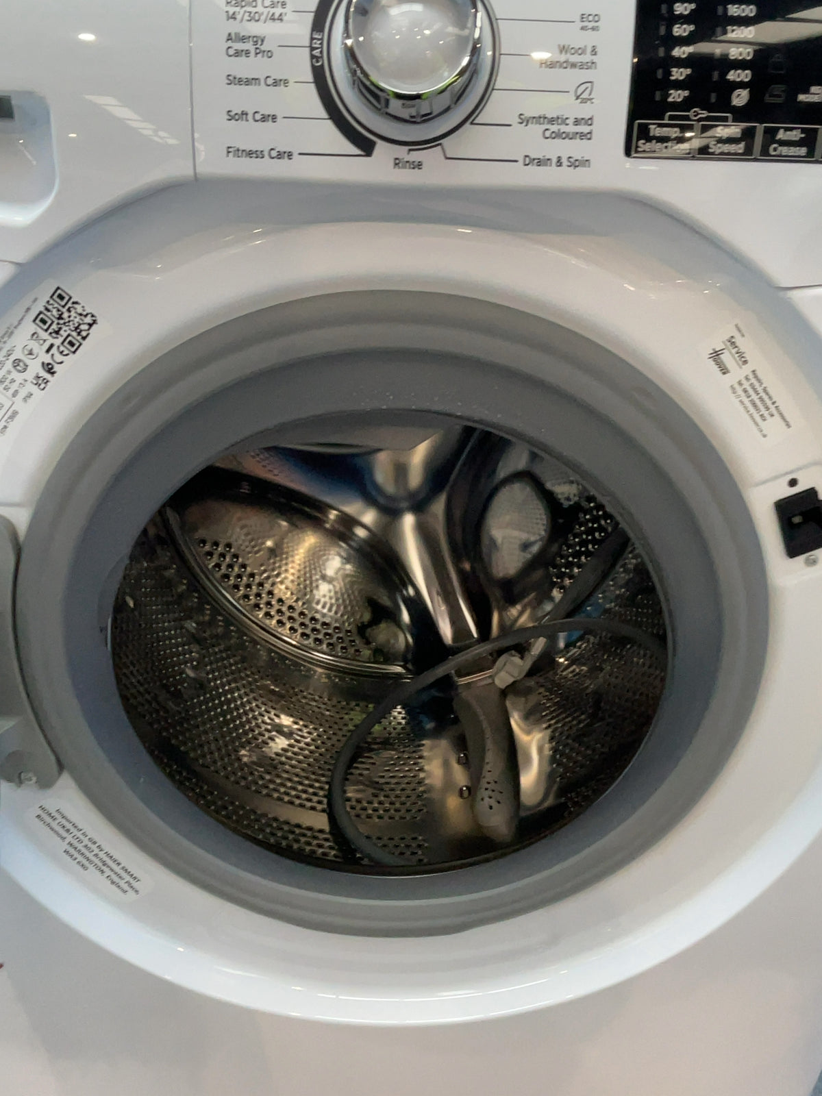 #GRC-165-015 - Hoover H-WASH 350 10kg 1600rpm Washing Machine – Eco-Power Inverter Motor, White