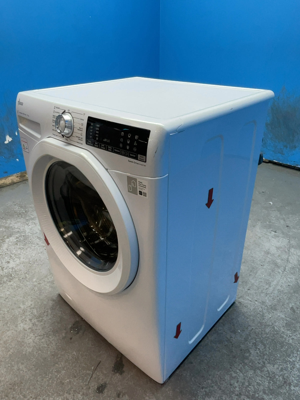 #GRC-165-015 - Hoover H-WASH 350 10kg 1600rpm Washing Machine – Eco-Power Inverter Motor, White