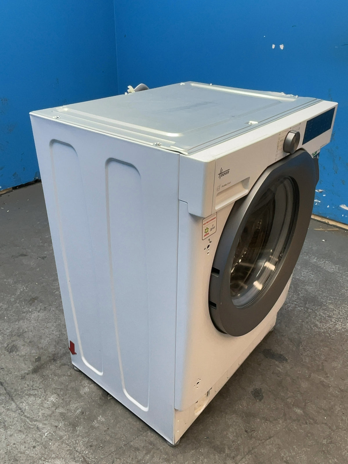 #GRC-165-034 - Hoover 9kg 1600rpm Integrated Washing Machine – KG Mode, Steam Function, White