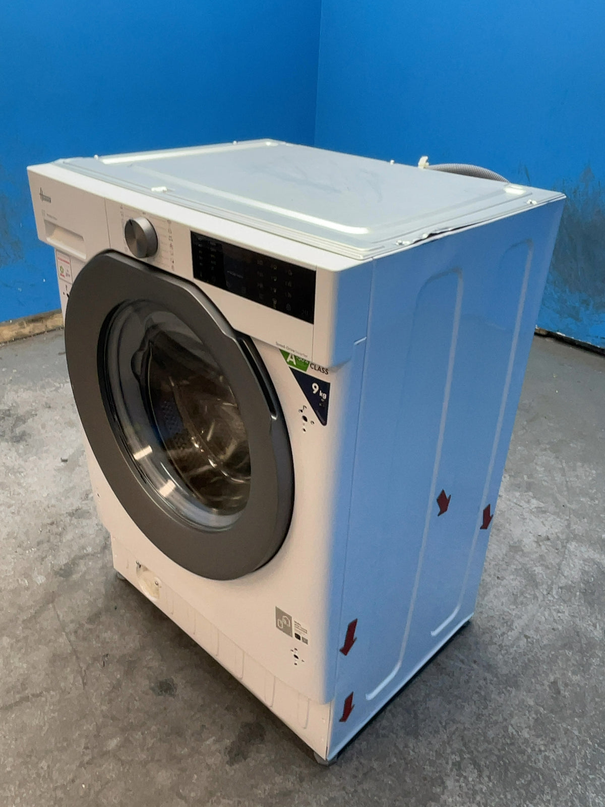 #GRC-165-034 - Hoover 9kg 1600rpm Integrated Washing Machine – KG Mode, Steam Function, White