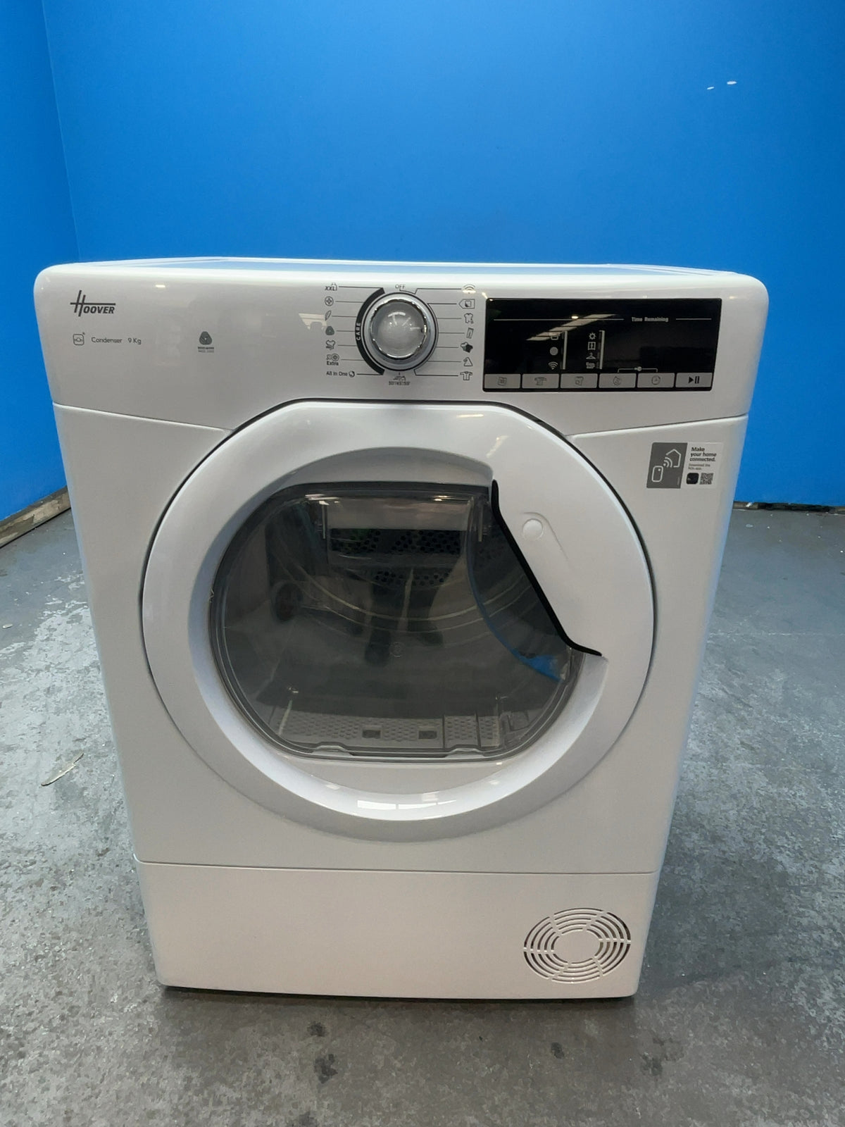 #GRC-165-040 - Hoover 9kg Condenser Tumble Dryer – WiFi Connected, White, B Energy Rating