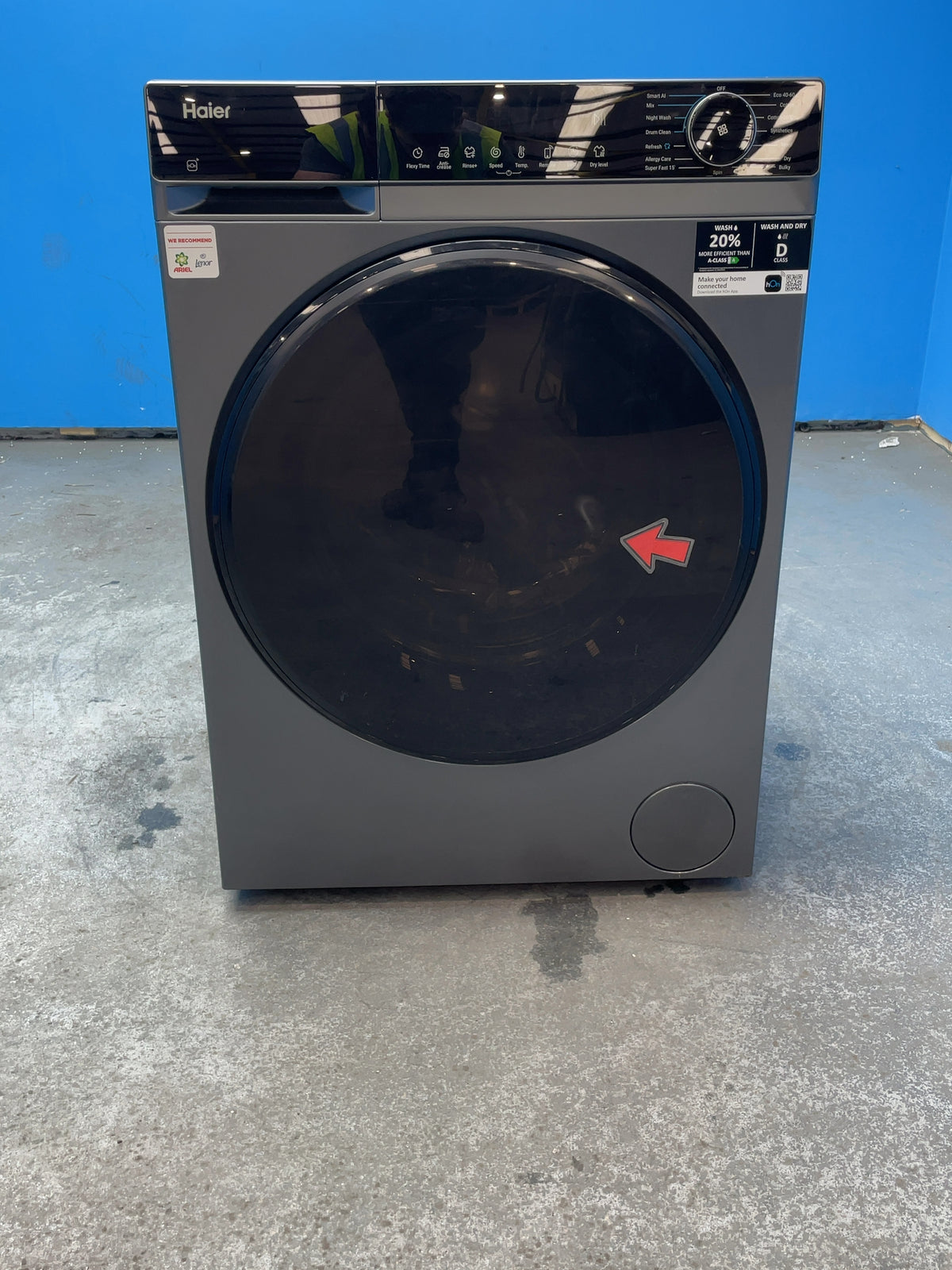 #GRC-165-095 - Haier X Series 5 Washer Dryer – 9kg Wash, 5kg Dry, 1400rpm, WiFi Connected, Grey