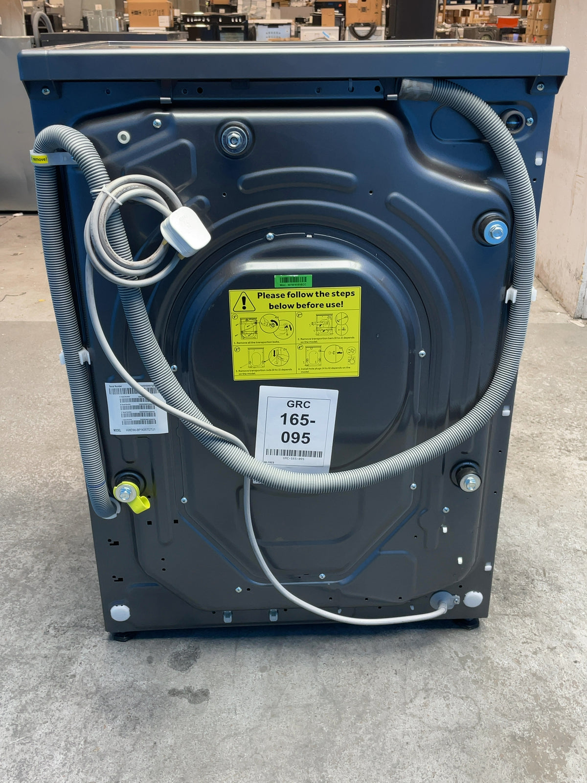 #GRC-165-095 - Haier X Series 5 Washer Dryer – 9kg Wash, 5kg Dry, 1400rpm, WiFi Connected, Grey