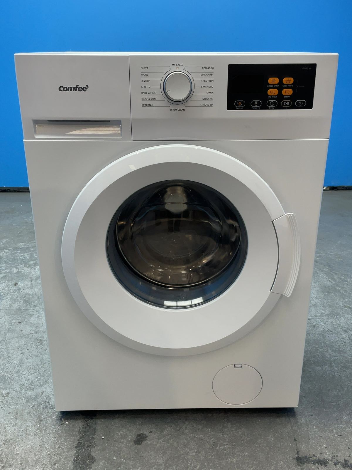 #GRC-165-171 - Comfee 7kg 1200rpm Washing Machine – Steam Wash & 15 Min Quick Cycle, White