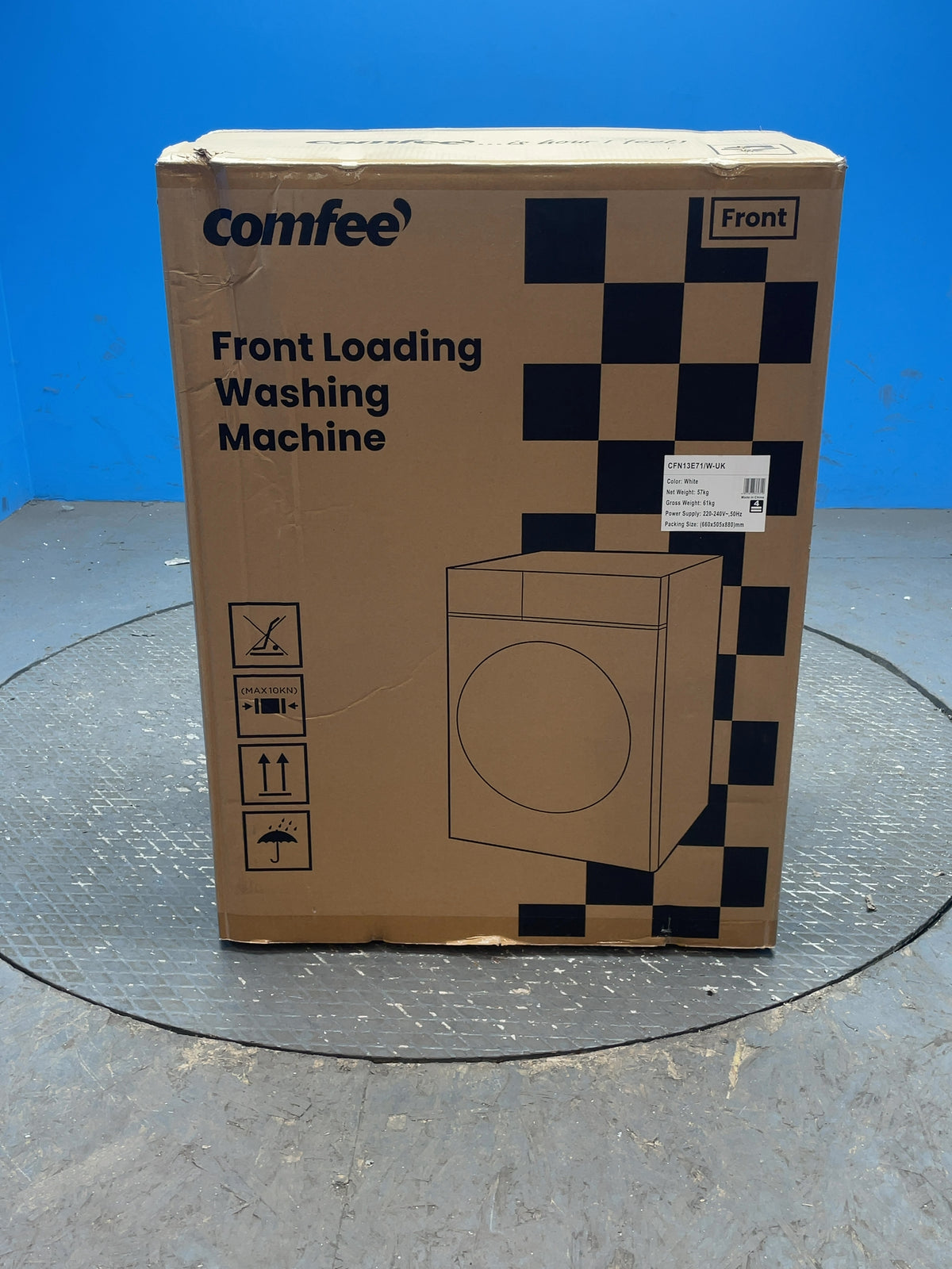 #GRC-165-209 - Comfee 7kg 1200rpm Washing Machine – Steam Wash & 15 Min Quick Cycle, White