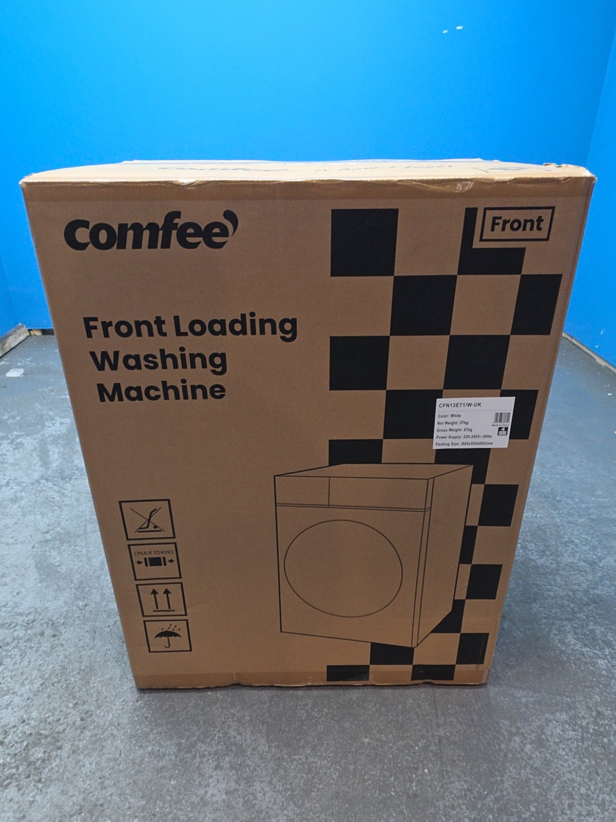 #GRC-165-215 - Comfee 7kg 1200rpm Washing Machine – Steam Wash & 15 Min Quick Cycle, White