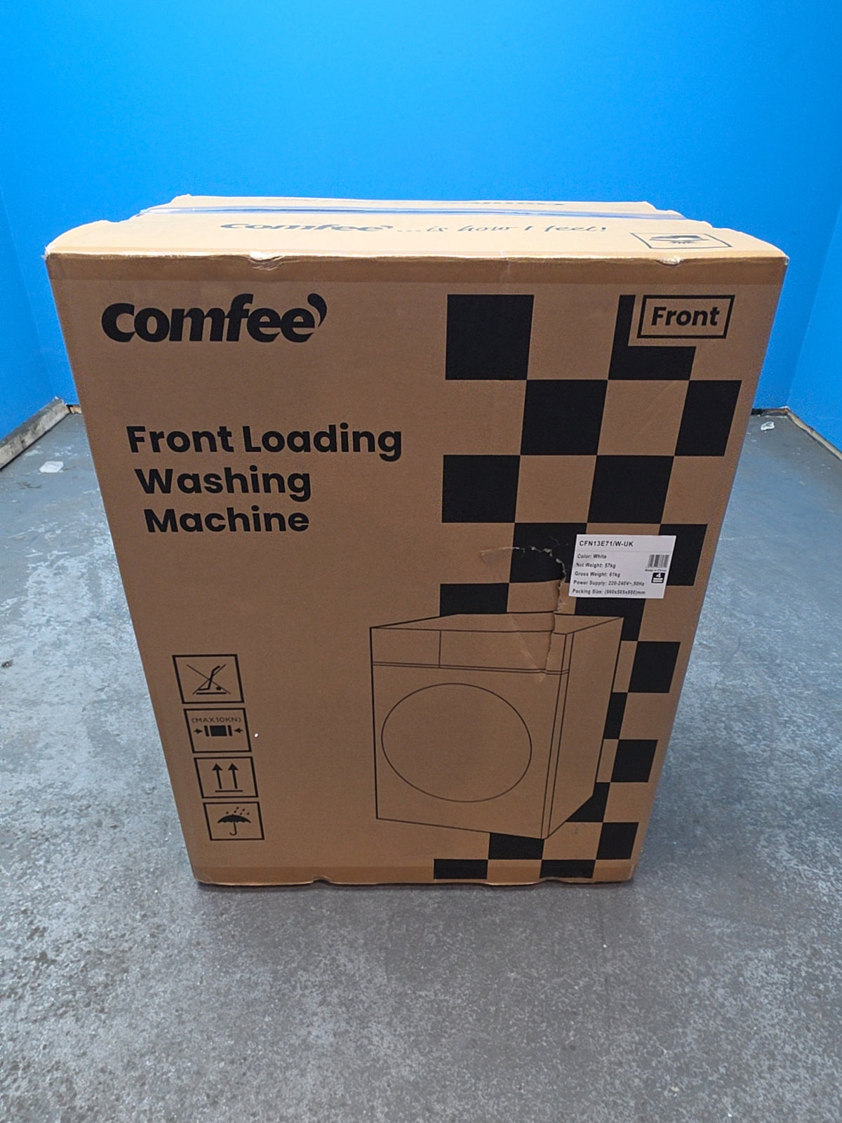 #GRC-165-240 - Comfee 7kg 1200rpm Washing Machine – Steam Wash & 15 Min Quick Cycle, White