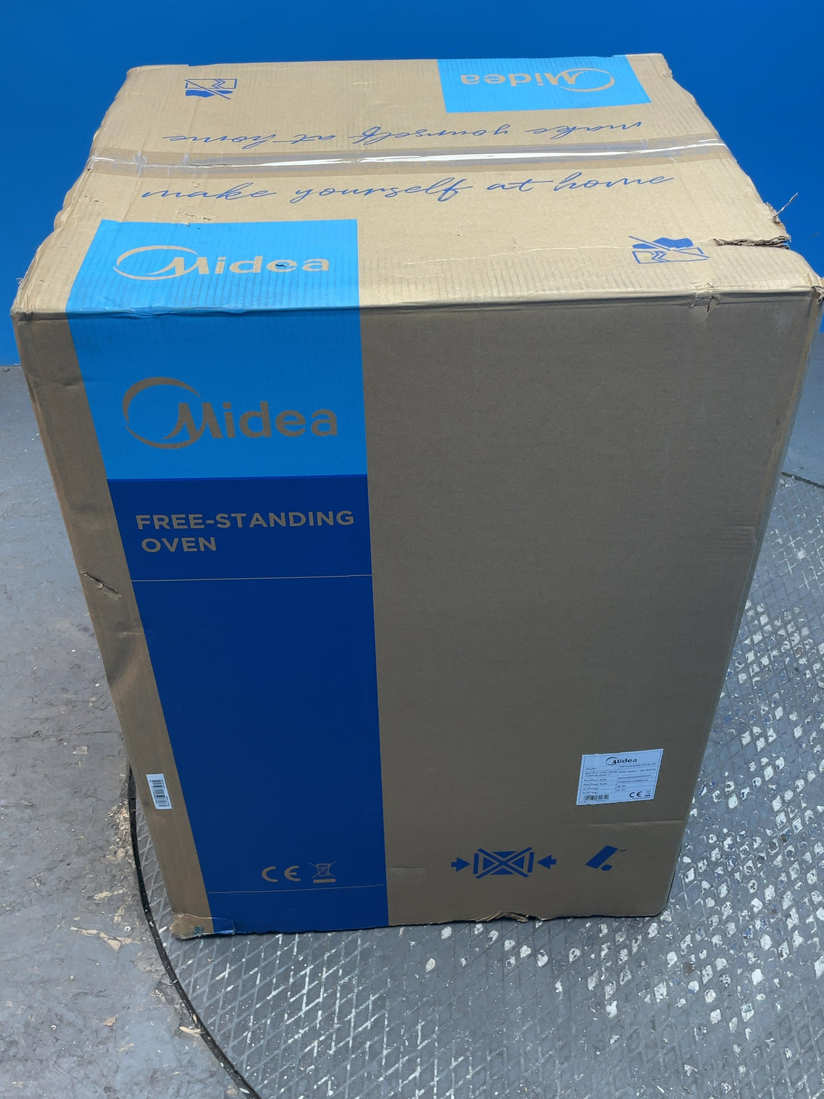 #GRC-165-261 - Midea 60cm Double Oven Electric Cooker – 107L Capacity, Ceramic Hob, Stainless Steel