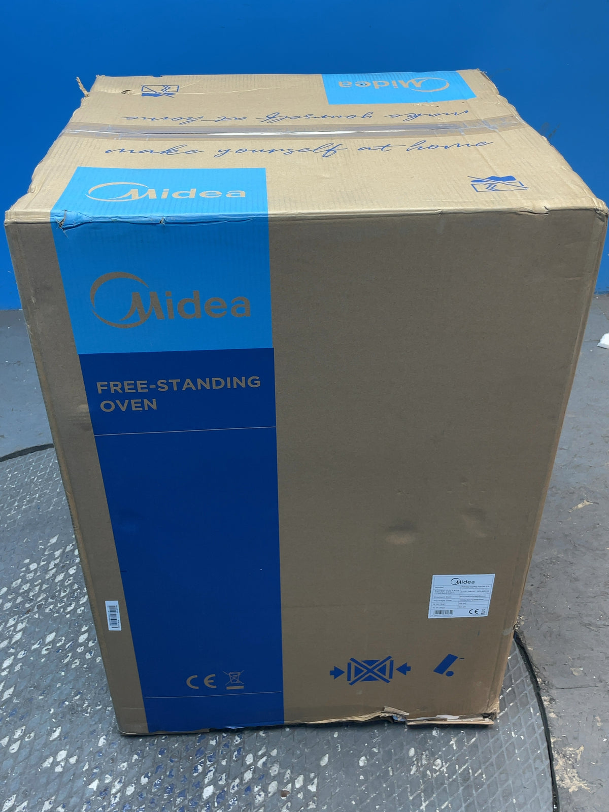 #GRC-165-261 - Midea 60cm Double Oven Electric Cooker – 107L Capacity, Ceramic Hob, Stainless Steel