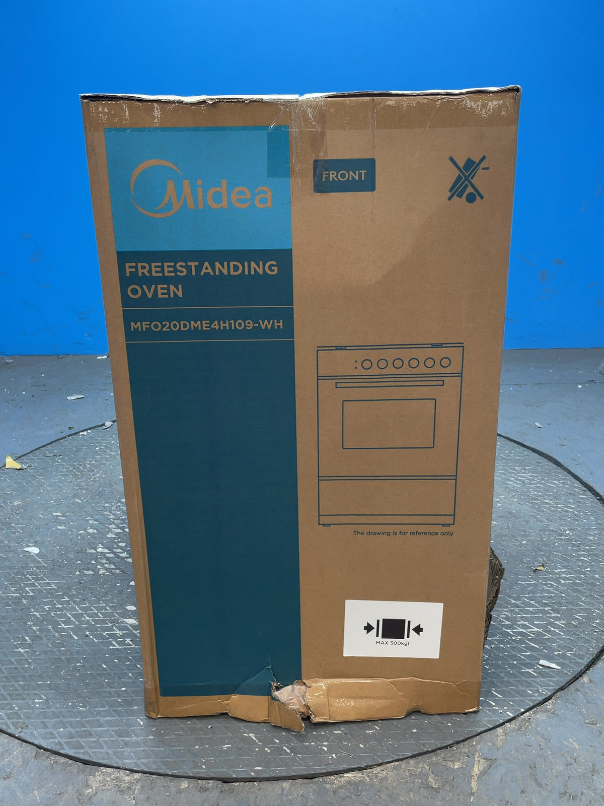 #GRC-165-267 - Midea 50cm Electric Cooker – Solid Plate Hob, Integrated Grill, White