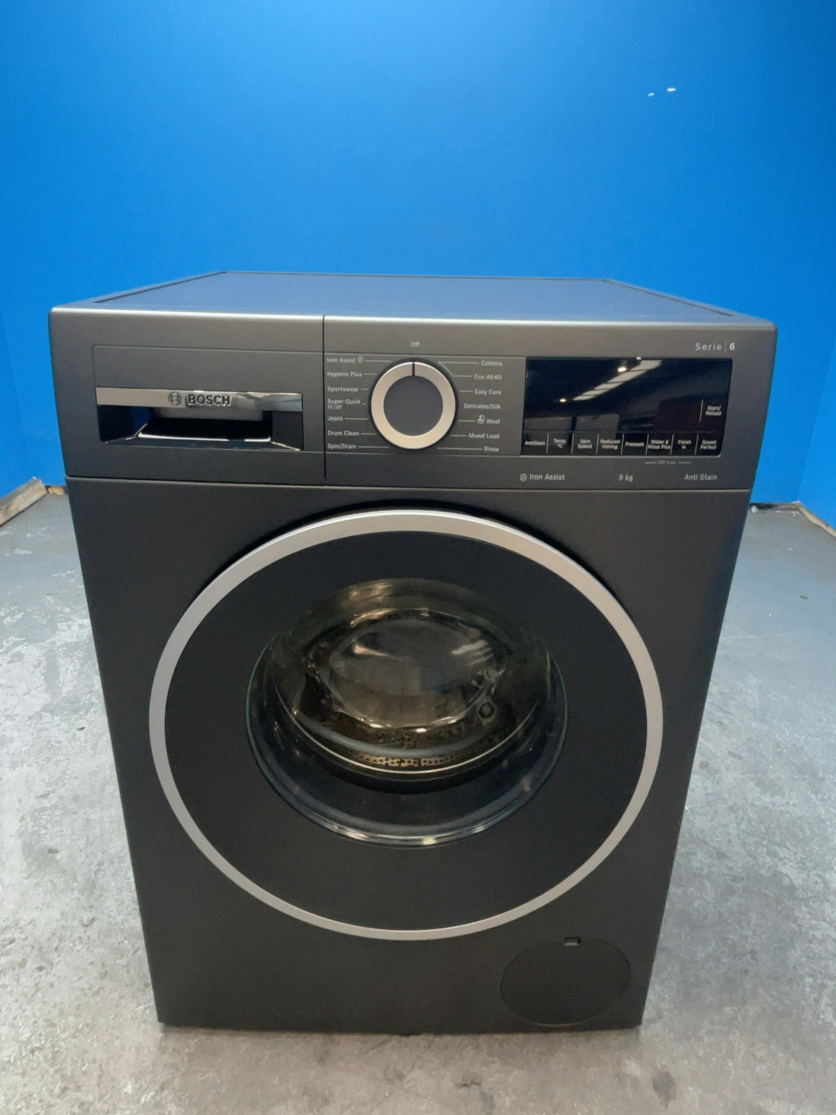#GRC-165-292 - Bosch 9kg 1400rpm Washing Machine – SpeedPerfect, Cast Iron Grey