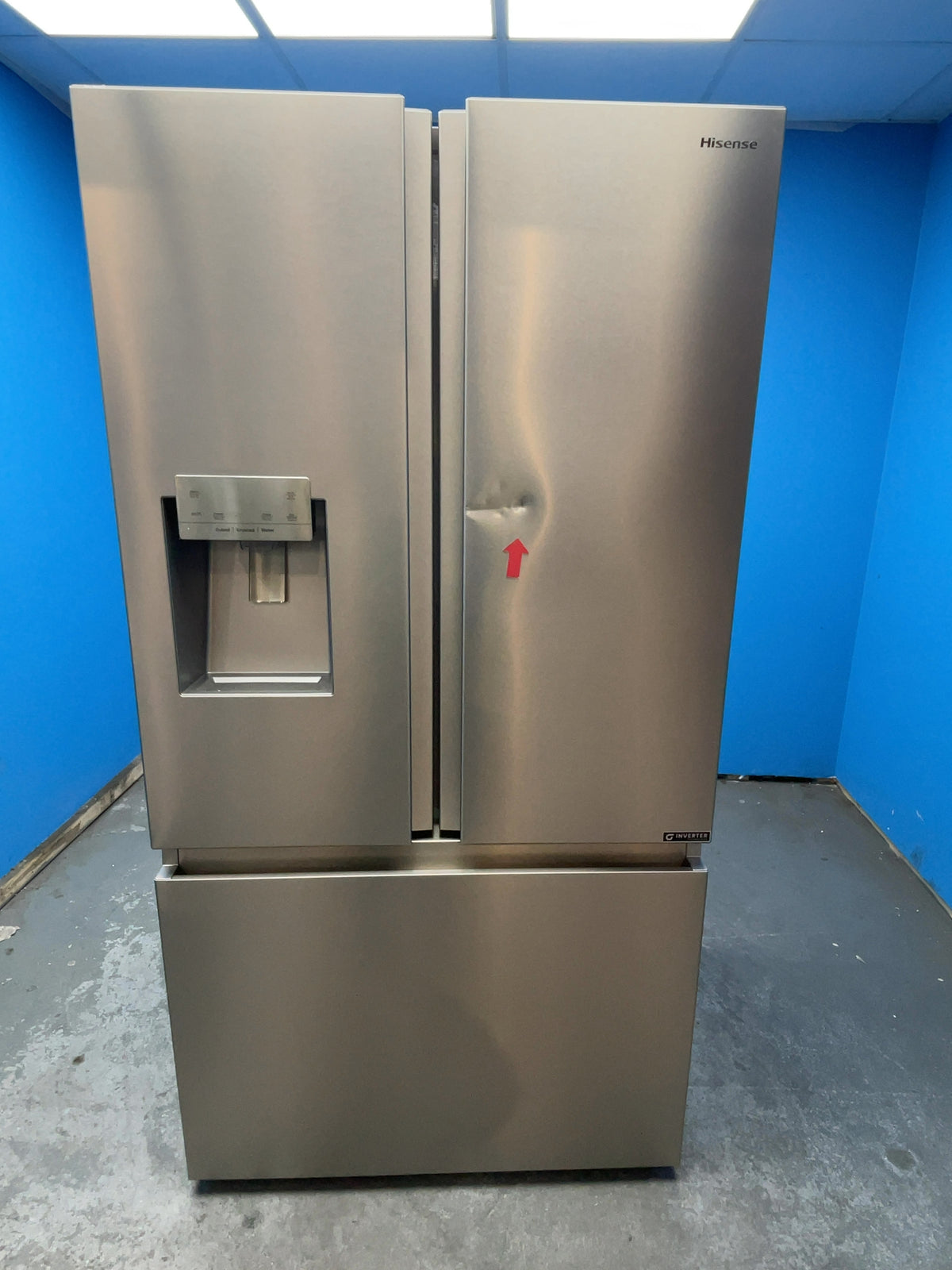 #GRC-165-316 - Hisense 91.4cm French Door Fridge Freezer – 612L, Stainless Steel