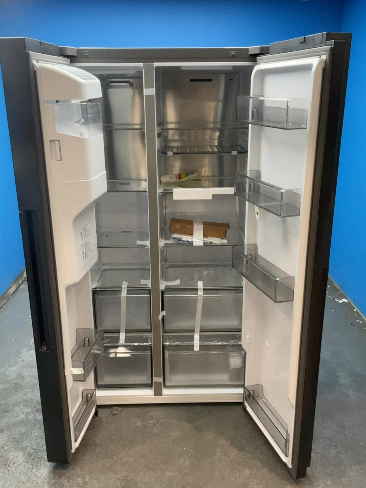 #GRC-165-329 - Samsung Series 9 American Style Fridge Freezer – 614L, Dark Ocean Inox