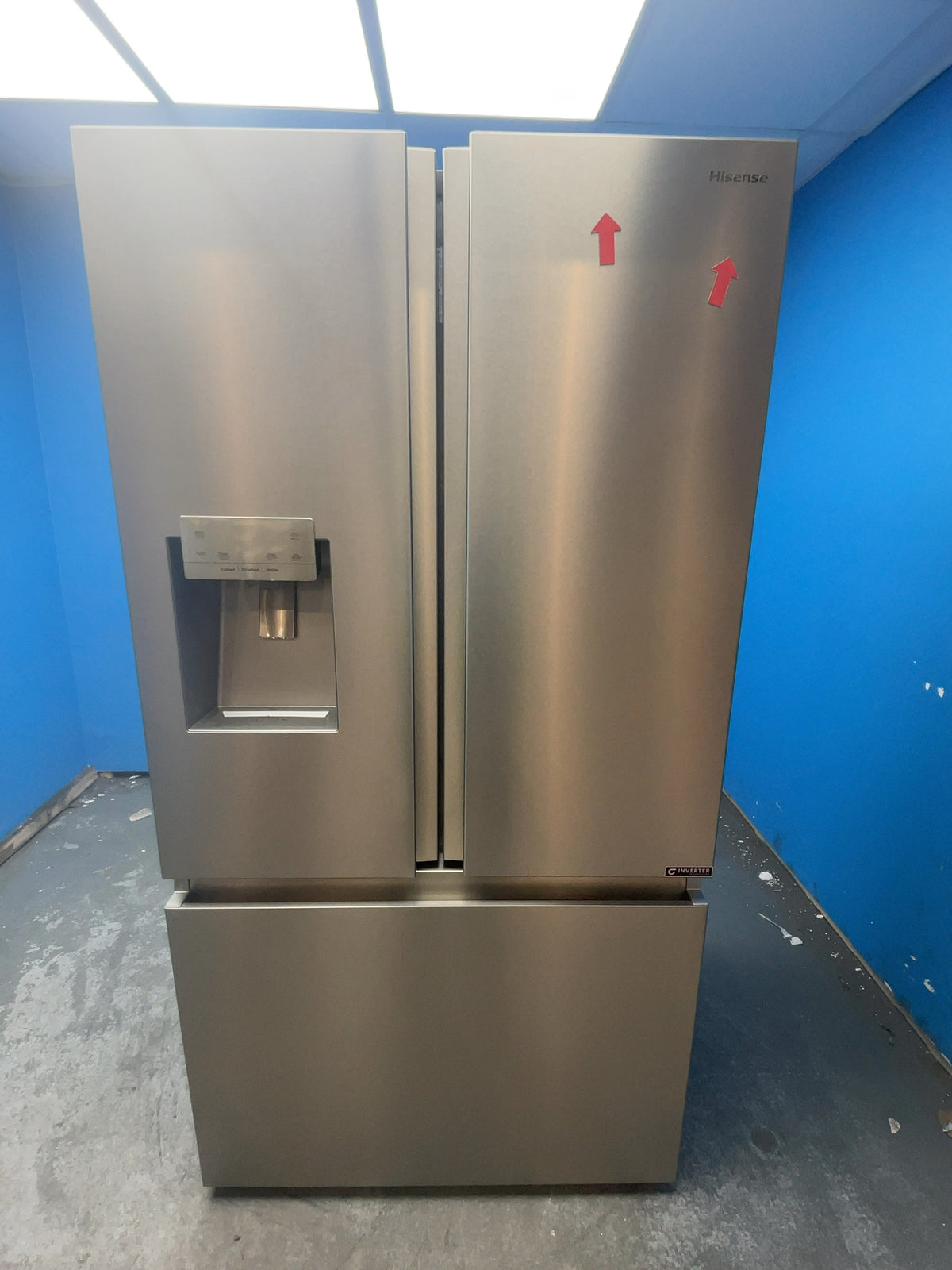 #GRC-165-330 - Hisense 91.4cm French Door Fridge Freezer – 612L, Stainless Steel