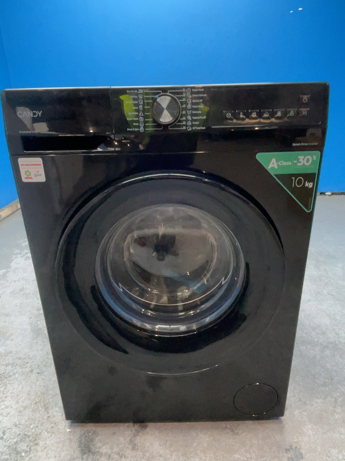 #GRC-165-348 - Candy Quick Pro 10kg 1400rpm Washing Machine – Inverter Motor, 8 Quick Cycles, Black
