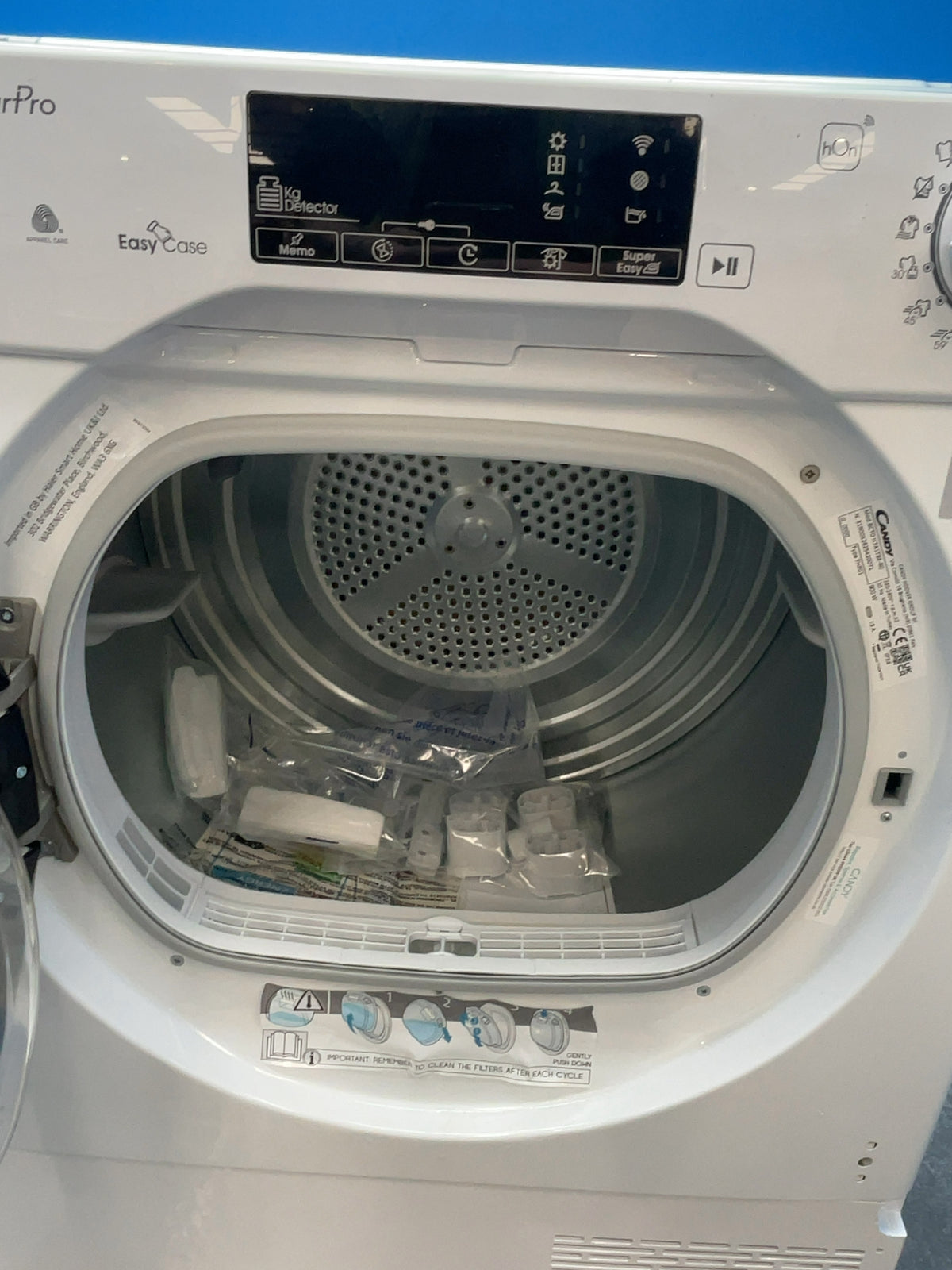 #GRC-165-415 - Candy Smart Pro 7kg Heat Pump Integrated Tumble Dryer – WiFi Connected, White