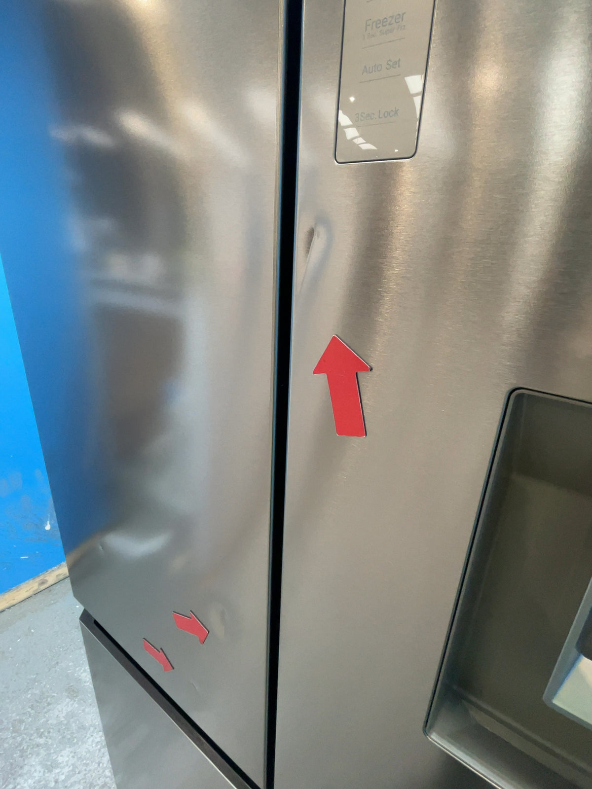 #GRC-165-450 - Haier American Style Fridge Freezer – 463L, Platinum Inox, Total No Frost