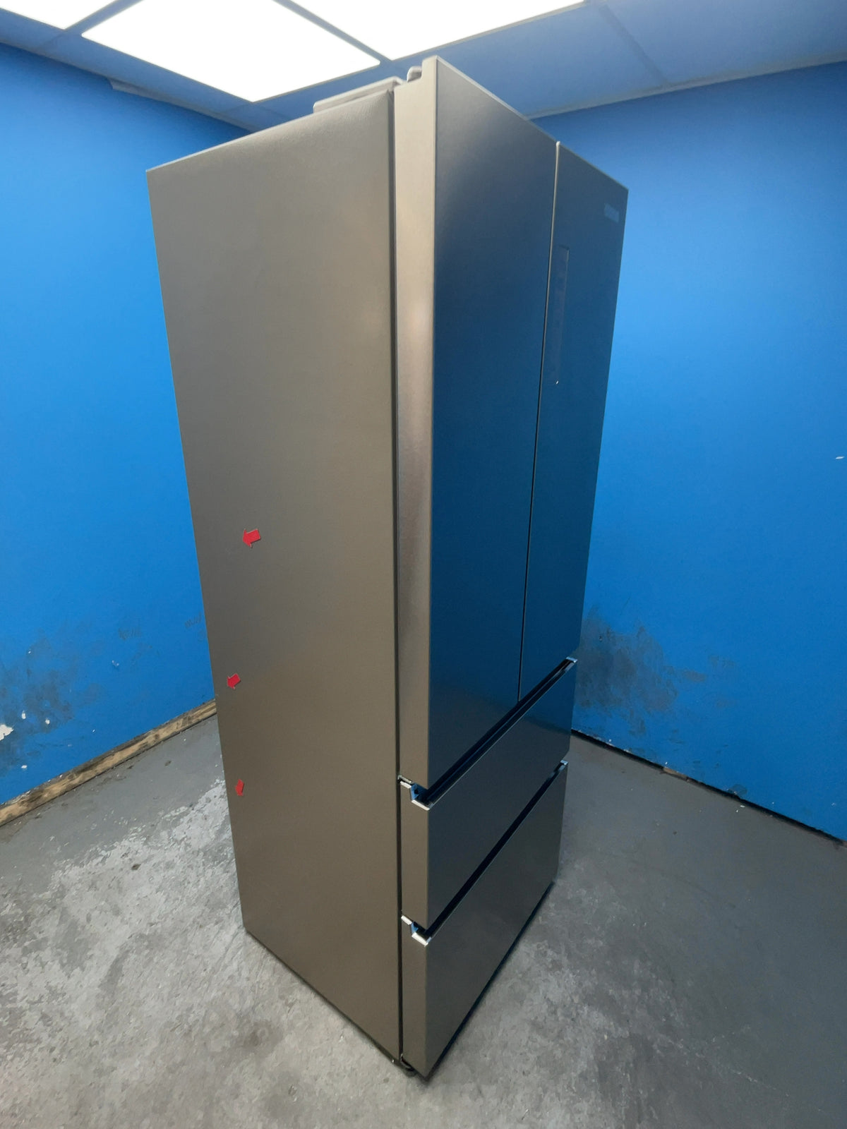 #GRC-165-525 - Haier 70cm French Door Fridge Freezer – 446L, Platinum Inox, Total No Frost