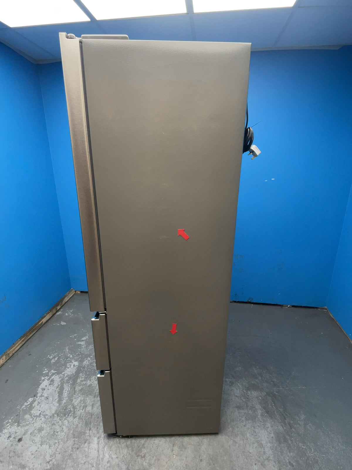 #GRC-165-525 - Haier 70cm French Door Fridge Freezer – 446L, Platinum Inox, Total No Frost