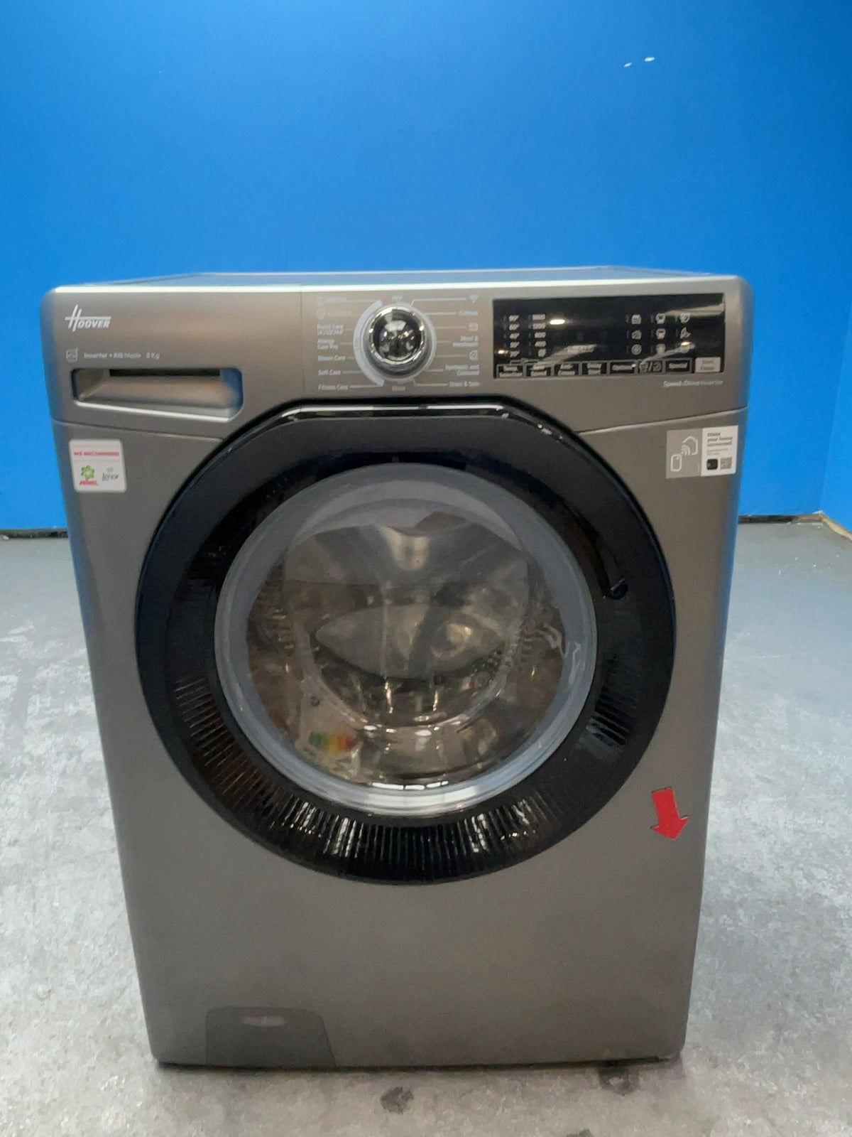 #GRC-165-544 - Hoover H-WASH 350 8kg 1600rpm Washing Machine – Power Care System, Anthracite