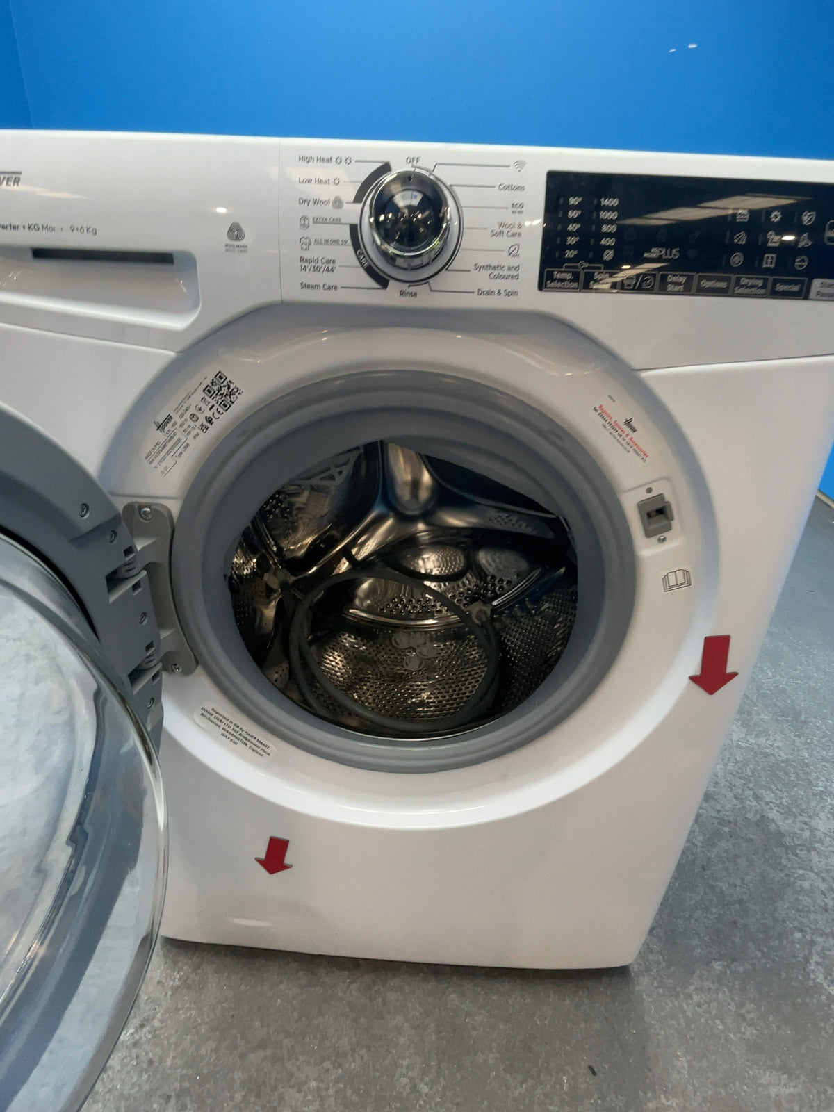 #GRC-165-637 - Hoover H-WASH&DRY 350 9kg / 6kg Washer Dryer – 1400rpm, WiFi Connected, White