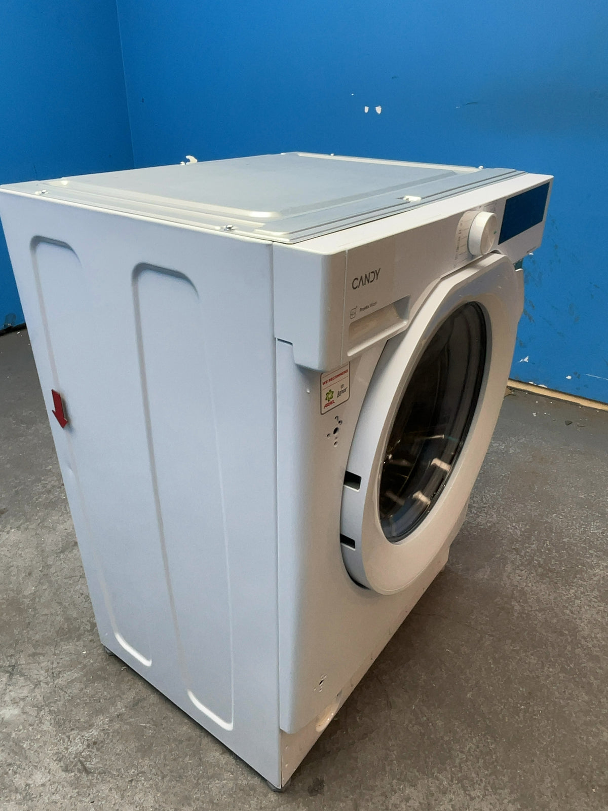 #GRC-165-645 - Candy 8kg 1600rpm Integrated Washing Machine – Quick Wash, Steam Function, White