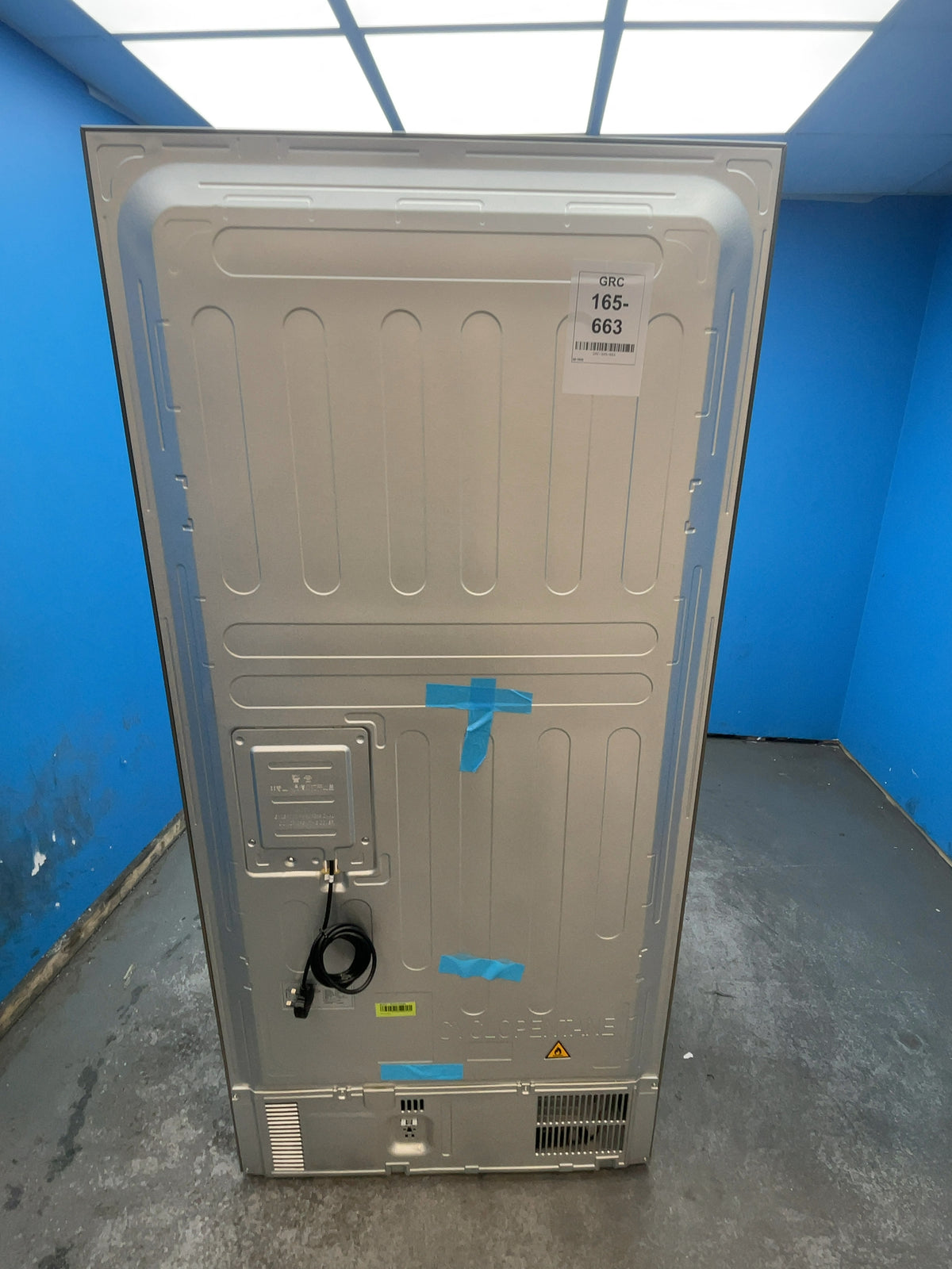 #GRC-165-663 - Haier American Style Fridge Freezer – 467L, Platinum Inox, Total No Frost