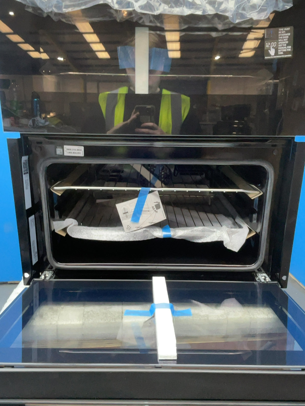 #GRC-165-687 - Indesit 60cm Built Under Electric Double Oven – 84L Capacity, Twin Grill, Black