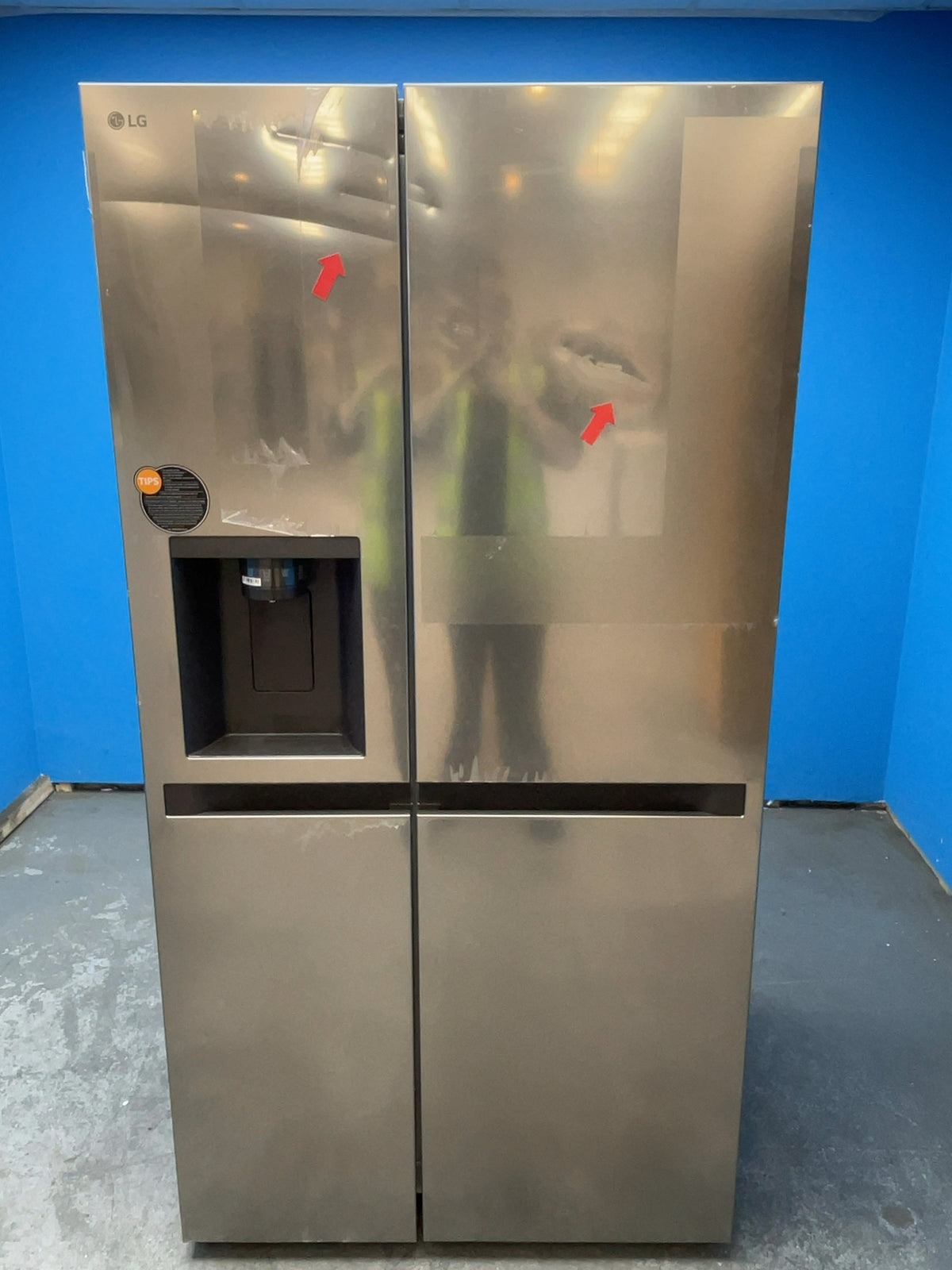 #GRC-165-731 - LG GSLC40PYPE American Fridge Freezer – 641L Capacity, Total No Frost, Plumbed Water & Ice Dispenser, Prime Silver