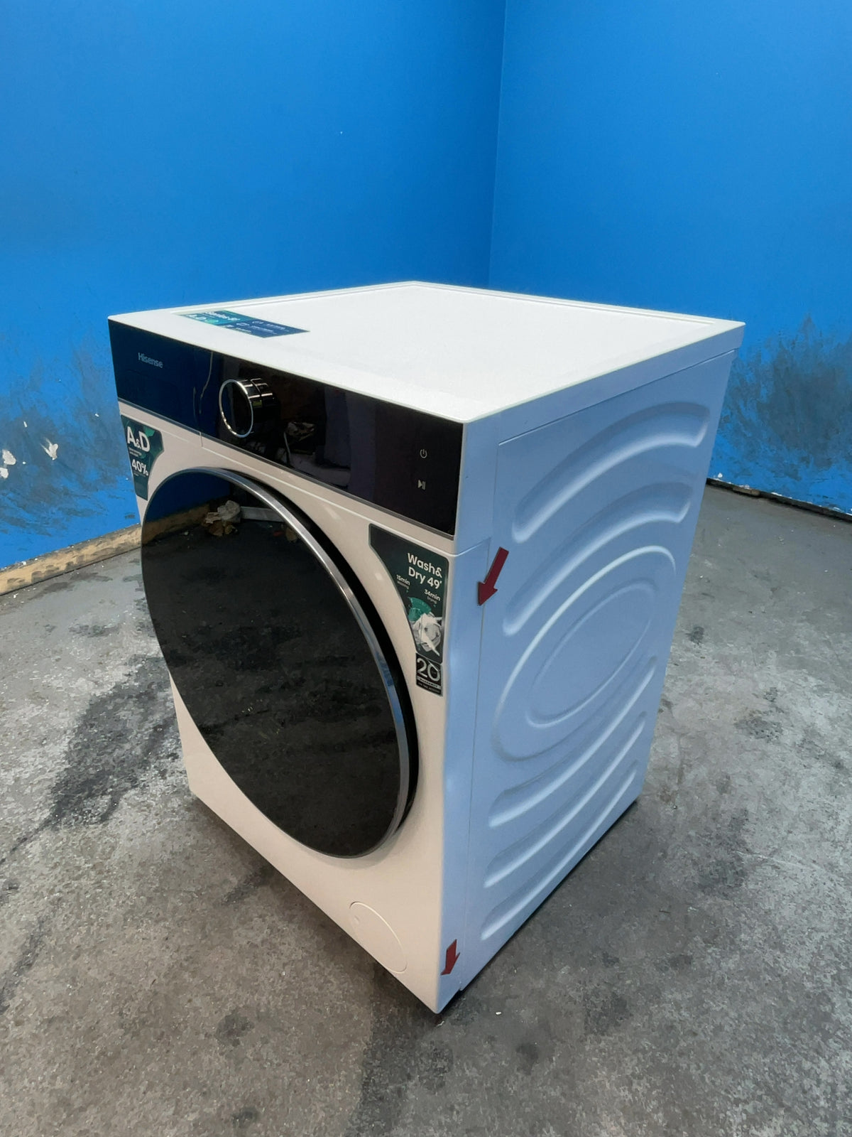 #GRC-165-746 - Hisense Washer Dryer – 12kg Wash, 8kg Dry, 1400rpm, WiFi Connected, White, Quick Wash
