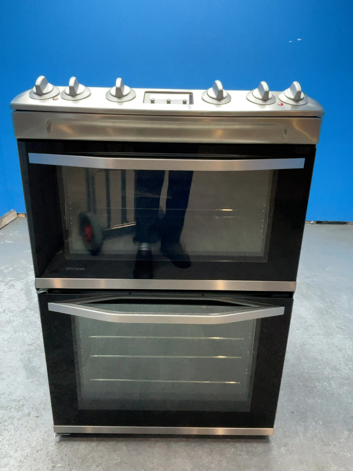 #GRC-165-811 - John Lewis 60cm Dual Fuel Double Oven Cooker – 83L/36L Capacity, Gas Hob, Stainless Steel
