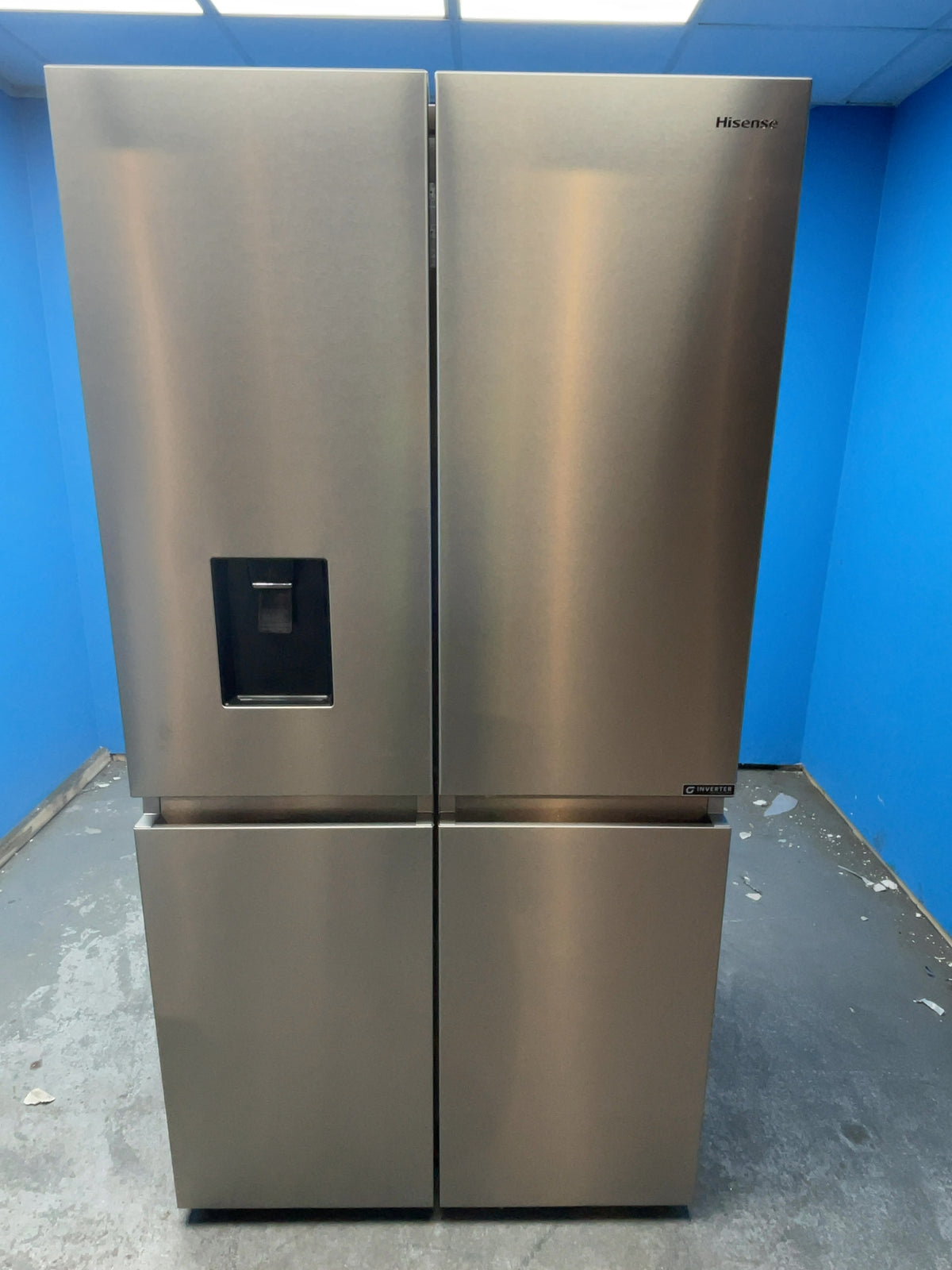 #GRC-165-854 - Hisense American Style Fridge Freezer – 606L, Stainless Steel, Total No Frost