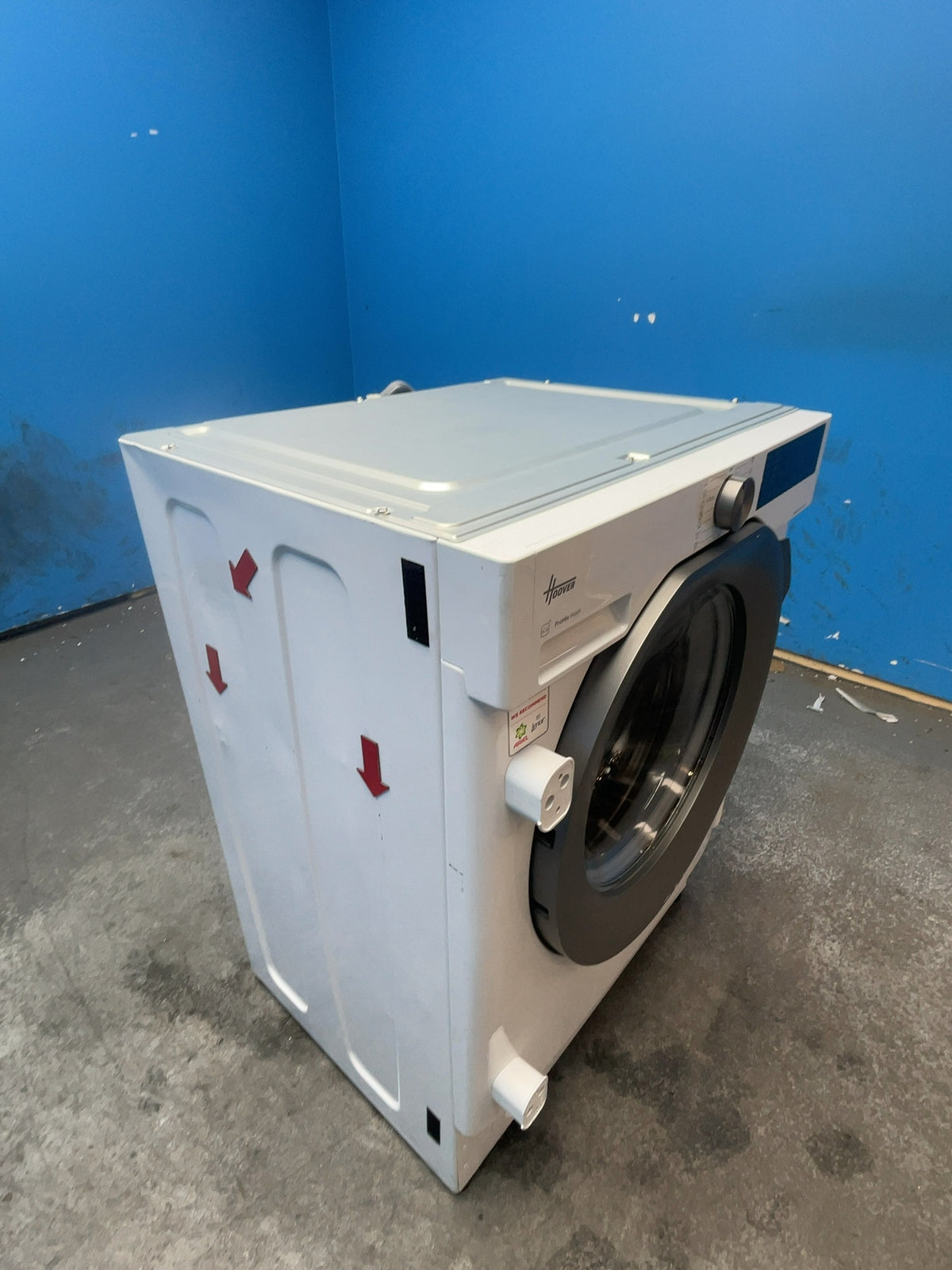 #GRC-165-905 - Hoover 9kg 1600rpm Integrated Washing Machine – KG Mode, Steam Function, White